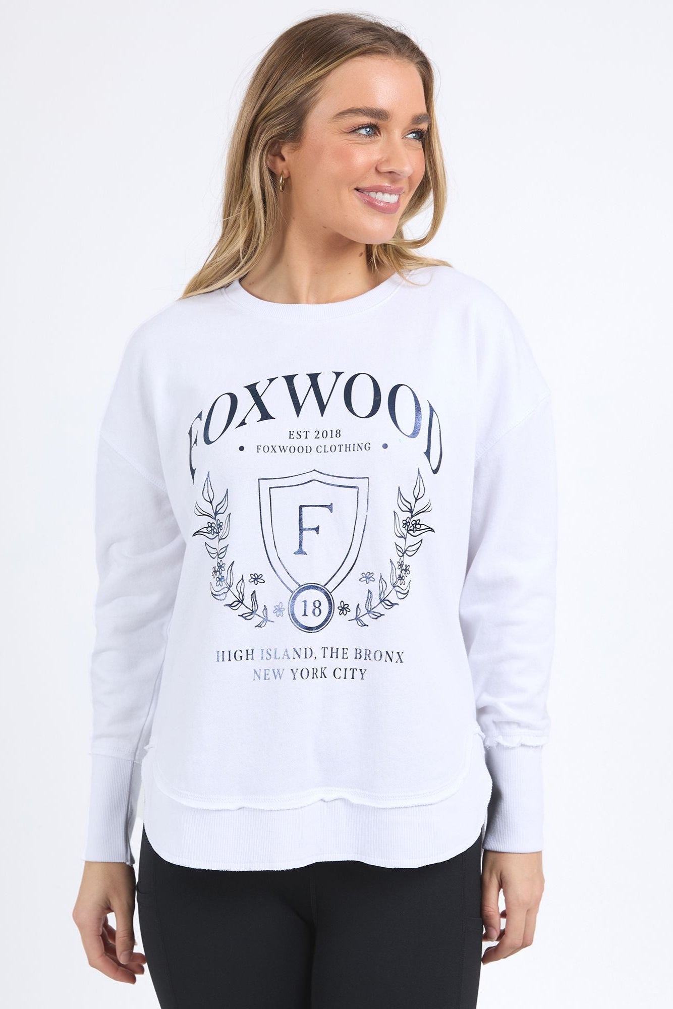 FOXWOOD SHEFFIELD CREW - WHITE - THE VOGUE STORE 