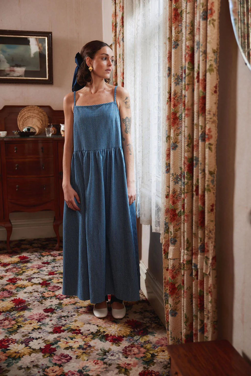 THING THING ZIGGLE DRESS - SKYLINE DENIM - THE VOGUE STORE