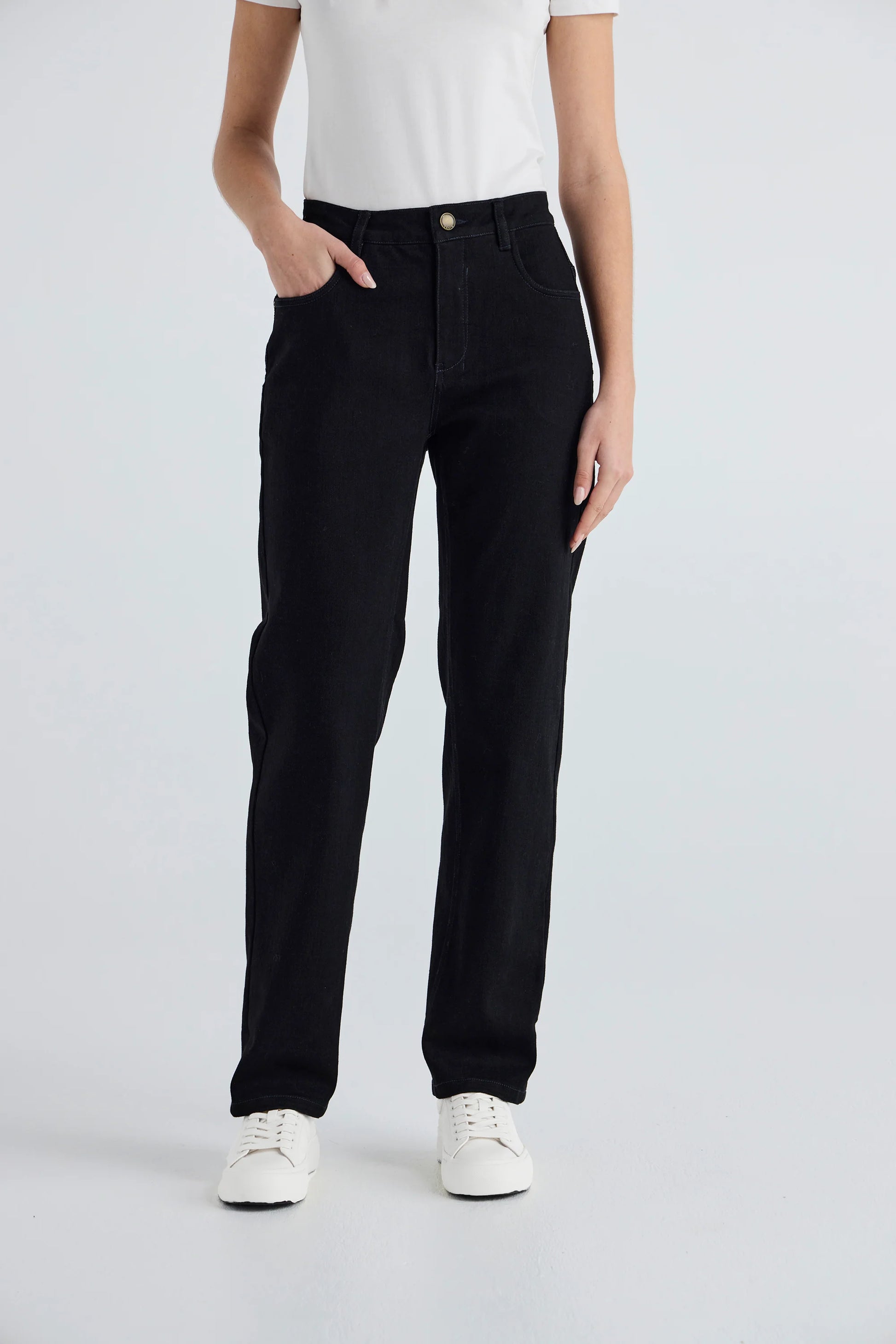 LANIA LEGAL WIDE JEAN - BLACK - THE VOGUE STORE