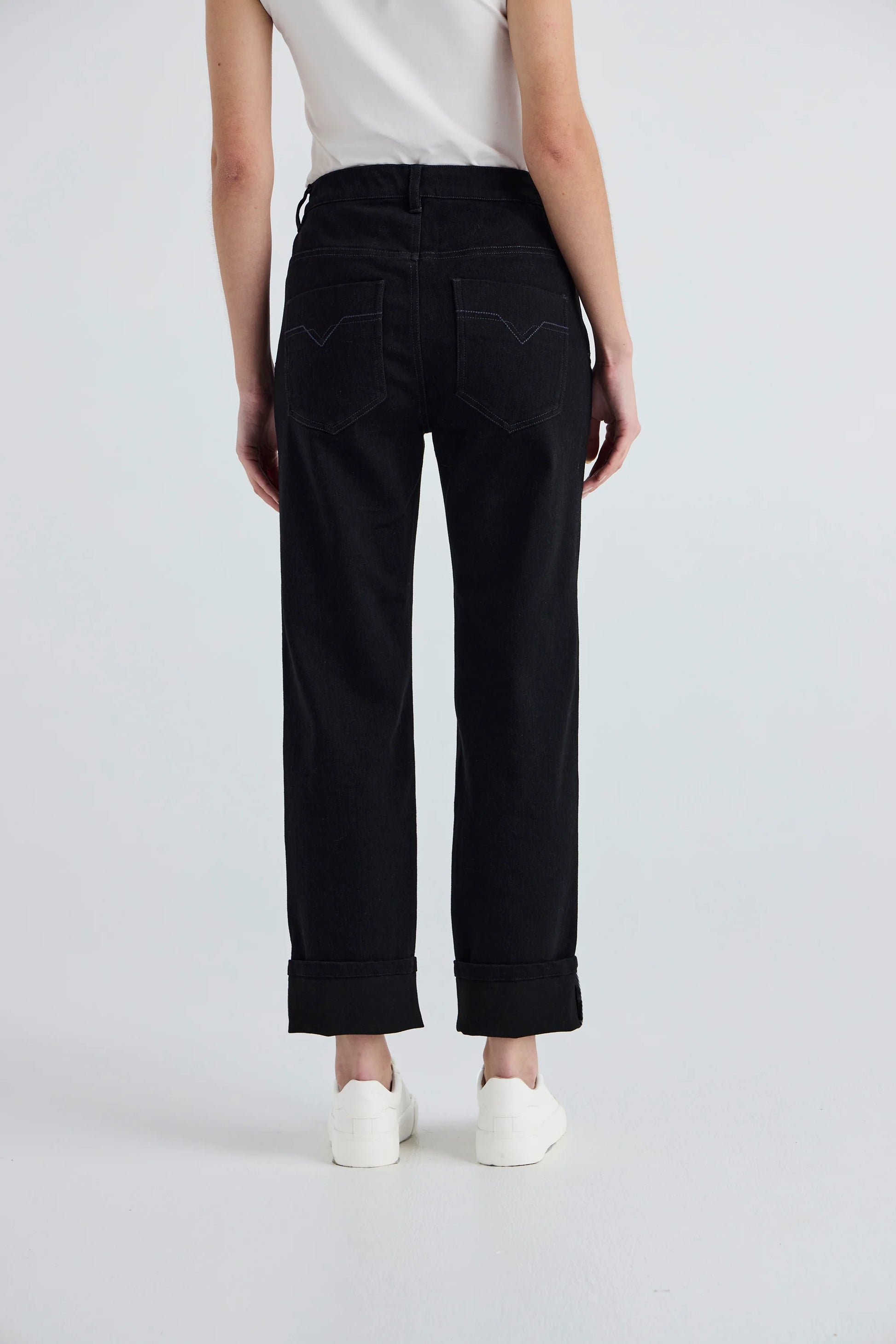 LANIA LEGAL WIDE JEAN - BLACK - THE VOGUE STORE