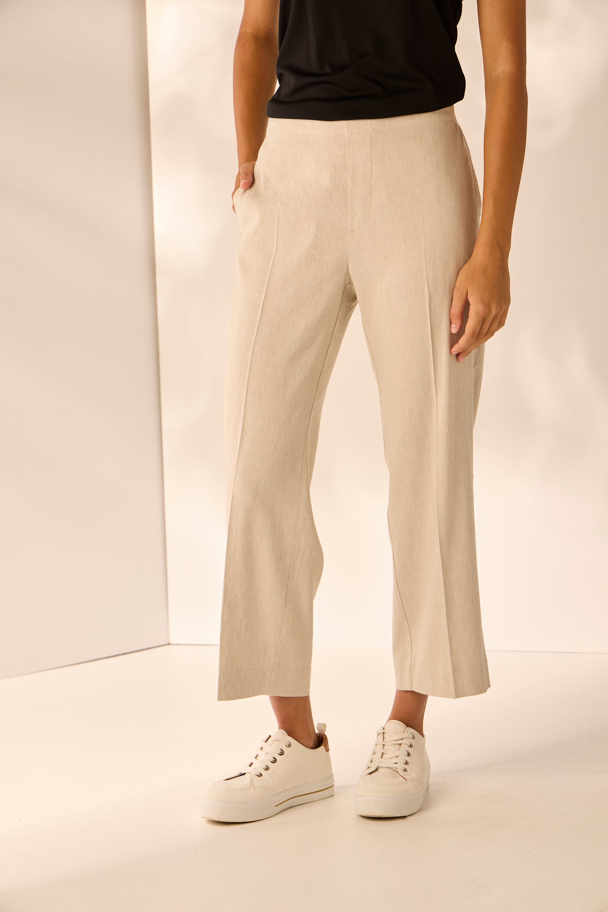 LANIA KEATING PANT - NATURAL - THE VOGUE STORE