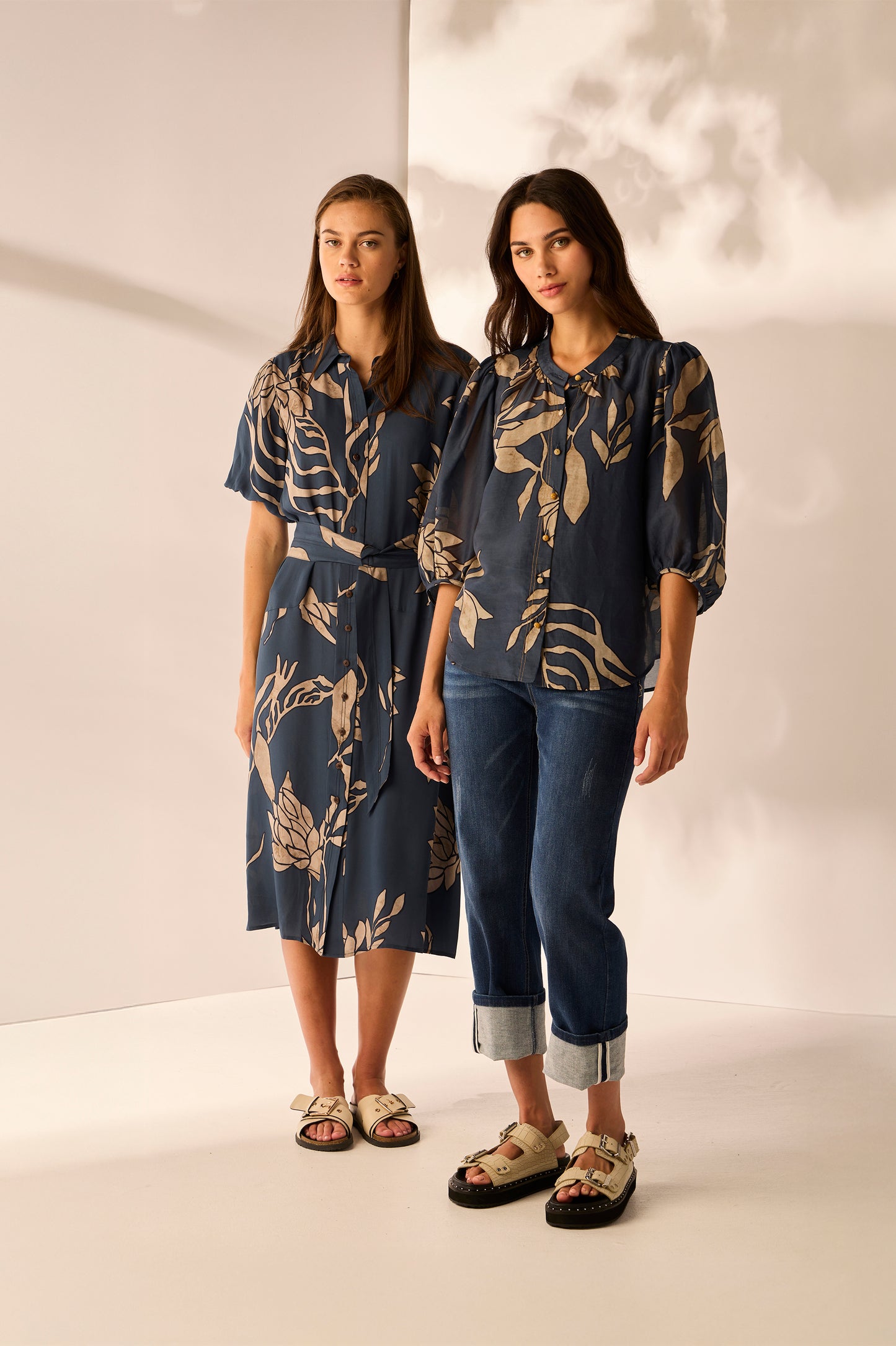 LANIA CHINO DRESS - STEEL - THE VOGEU STORE