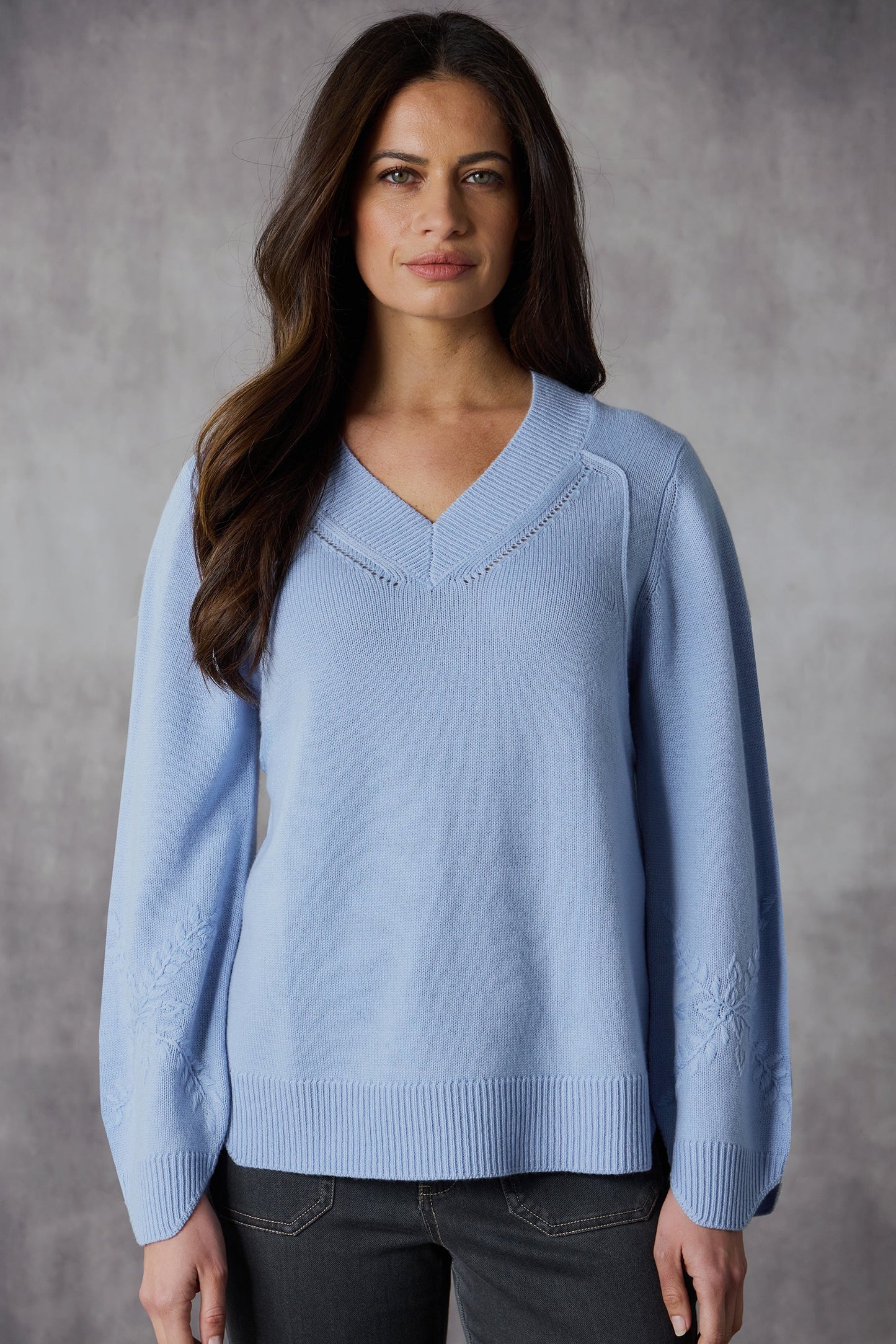LANIA BASTILLE SWEATER - OCEAN - THE VOGUE STORE