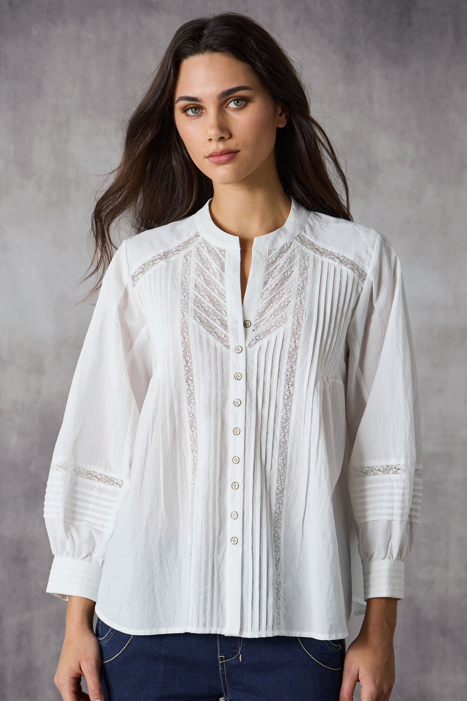 LANIA VINTAGE SHIRT - OFF WHITE - THE VOGUE STORE