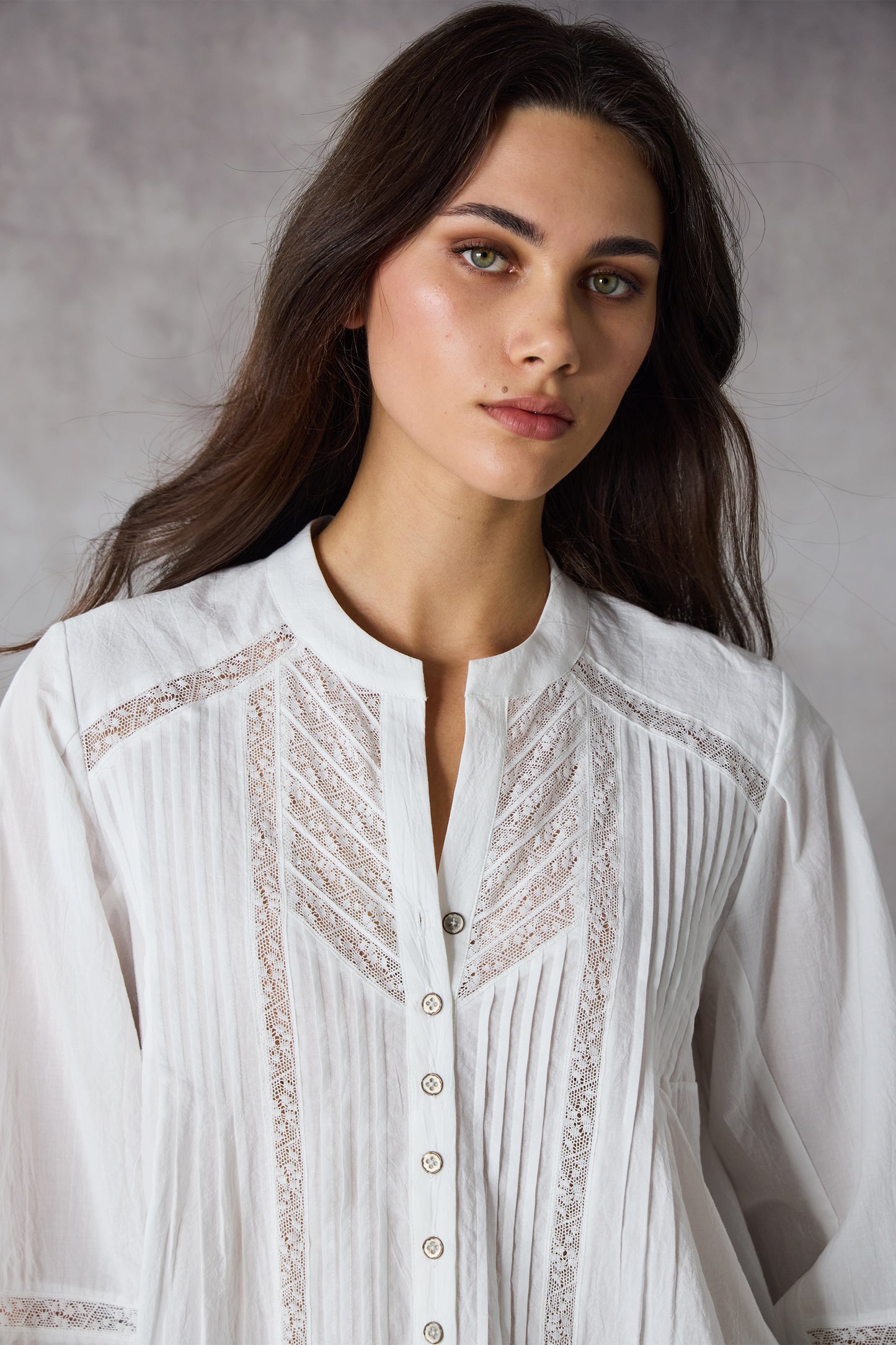 LANIA VINTAGE SHIRT - OFF WHITE - THE VOGUE STORE