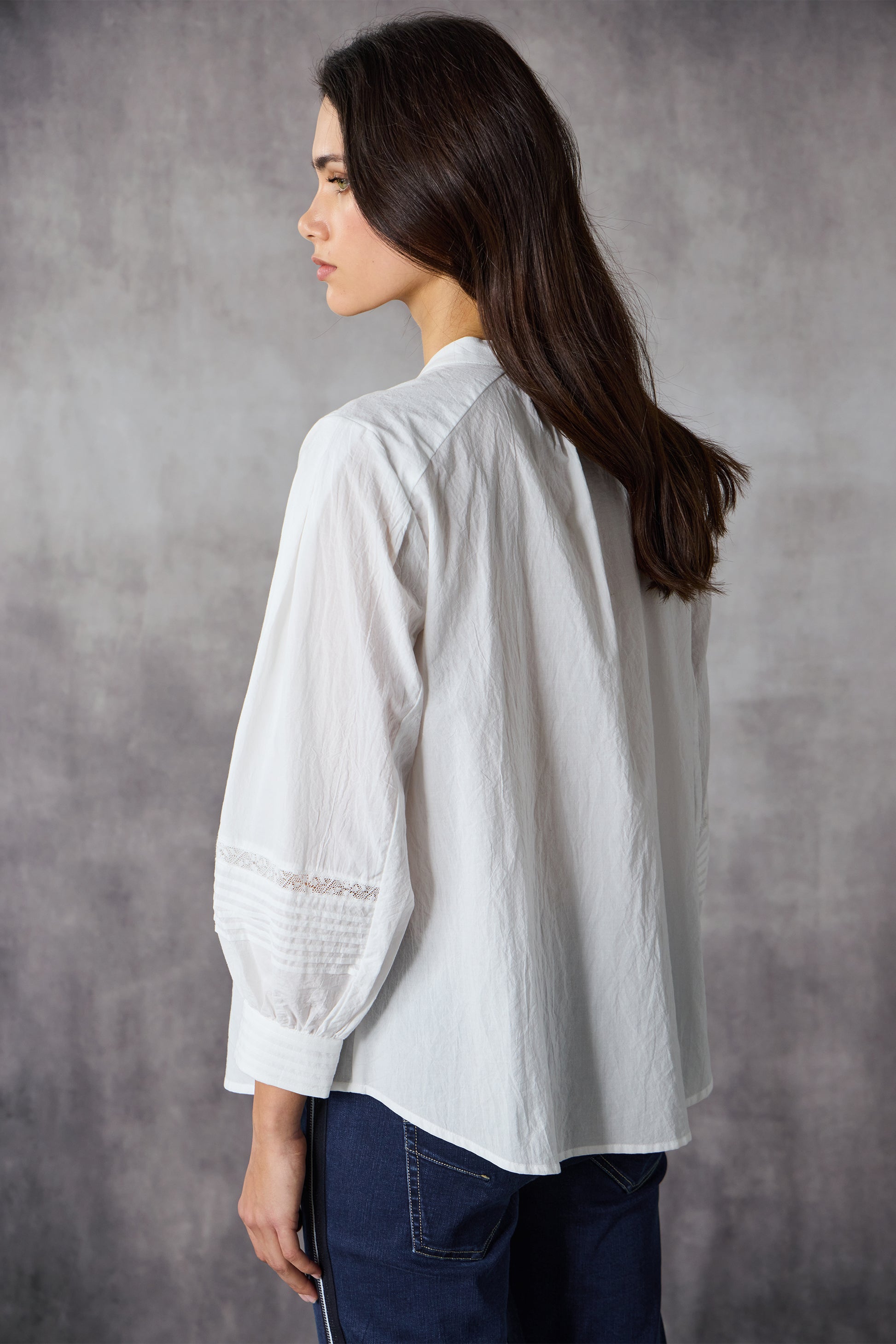 LANIA VINTAGE SHIRT - OFF WHITE - THE VOGUE STORE