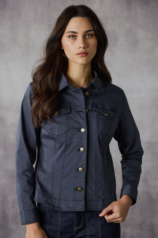 LANIA HUDSON JACKET - INK - THE VOGUE STORE