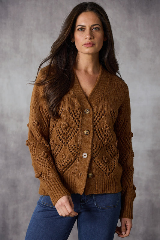 LANIA TRELLIS CARDI -SPICE - THE VOGUE STORE
