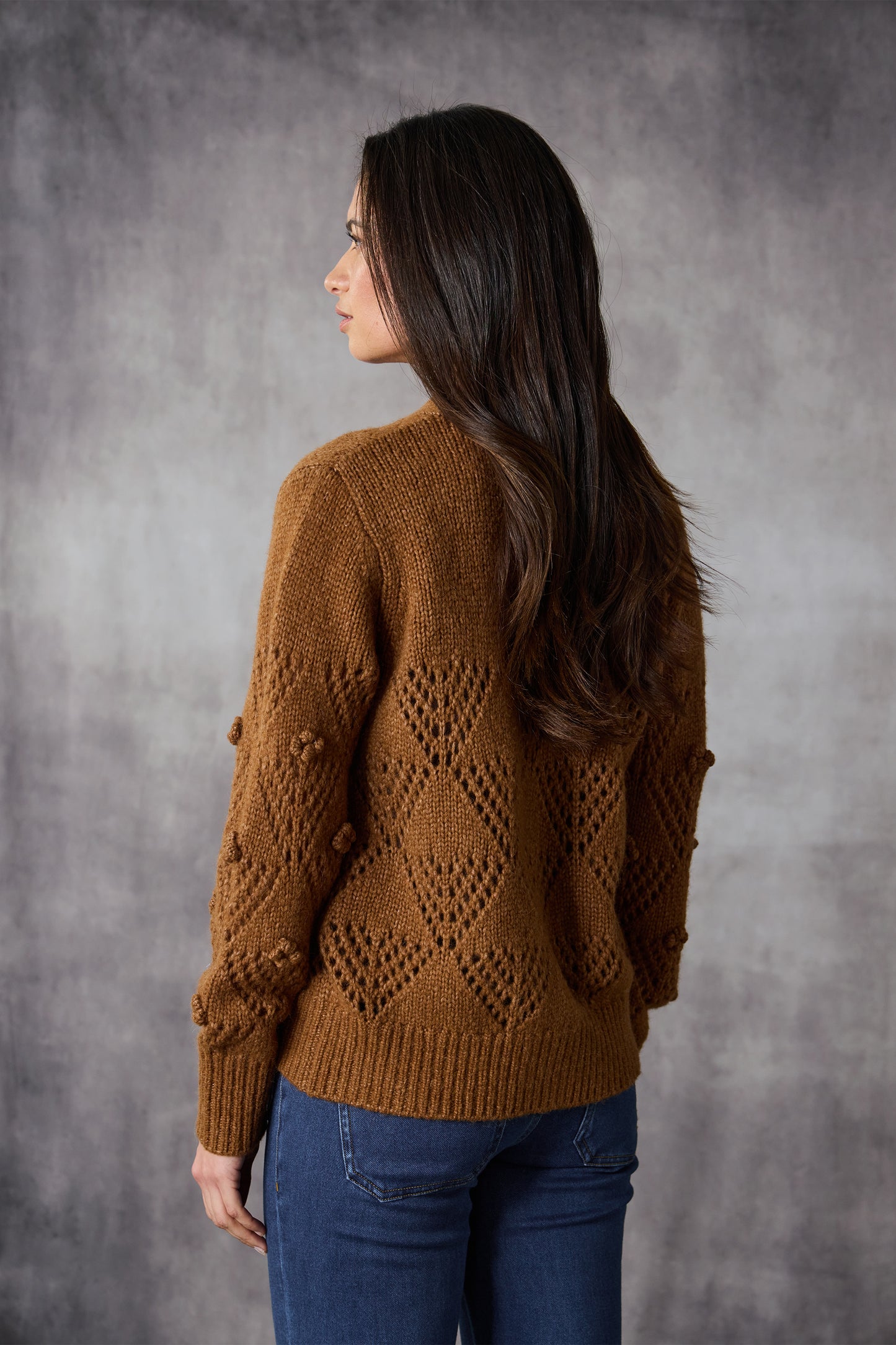 LANIA TRELLIS CARDI -SPICE - THE VOGUE STORE