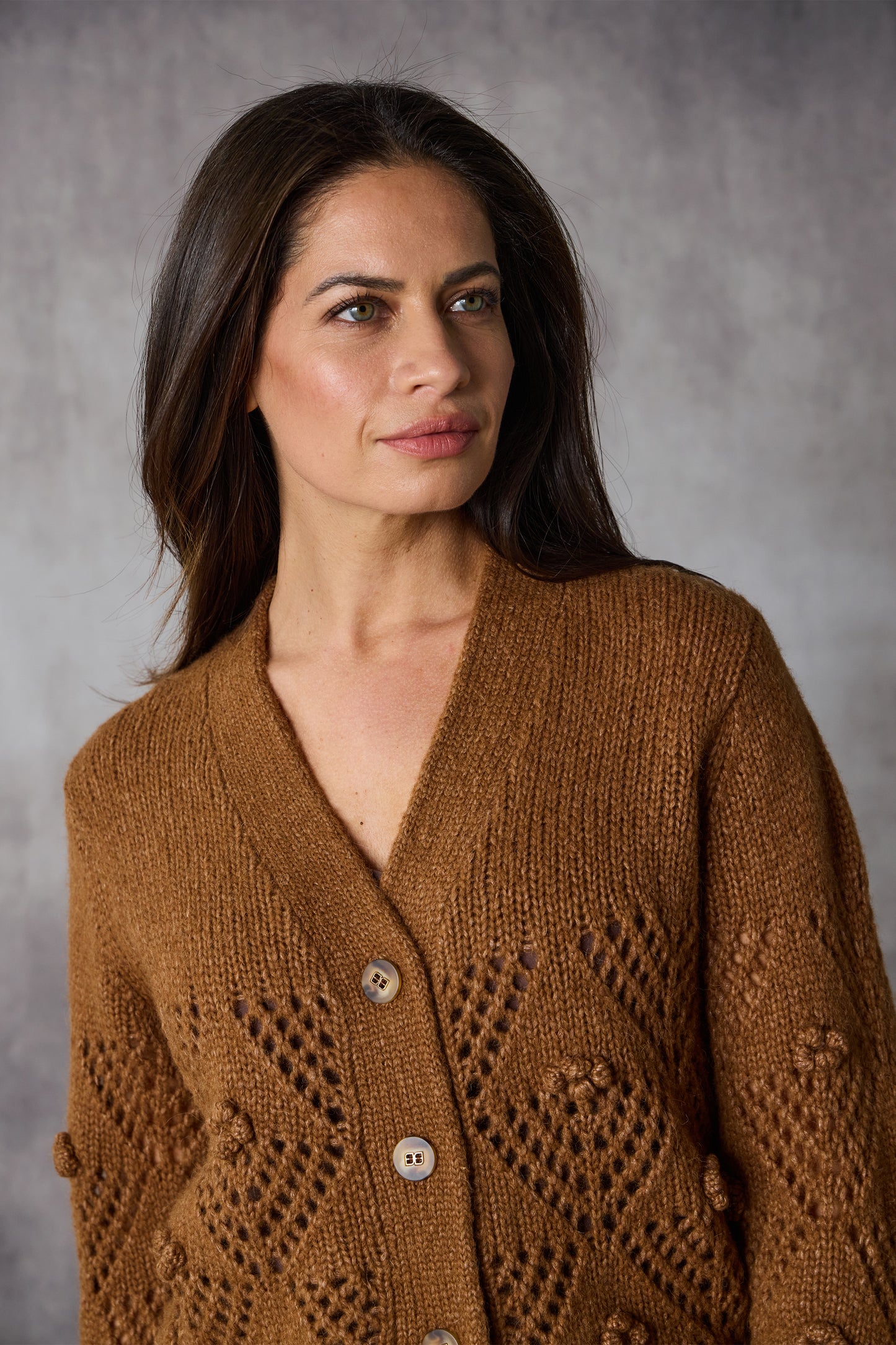 LANIA TRELLIS CARDI -SPICE - THE VOGUE STORE