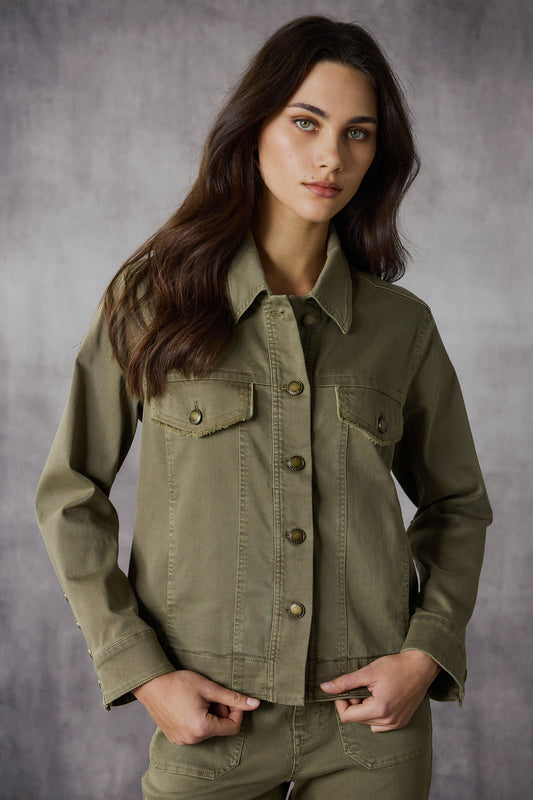LANIA HALLY JACKET - OLIVE - THE VOGUE STORE
