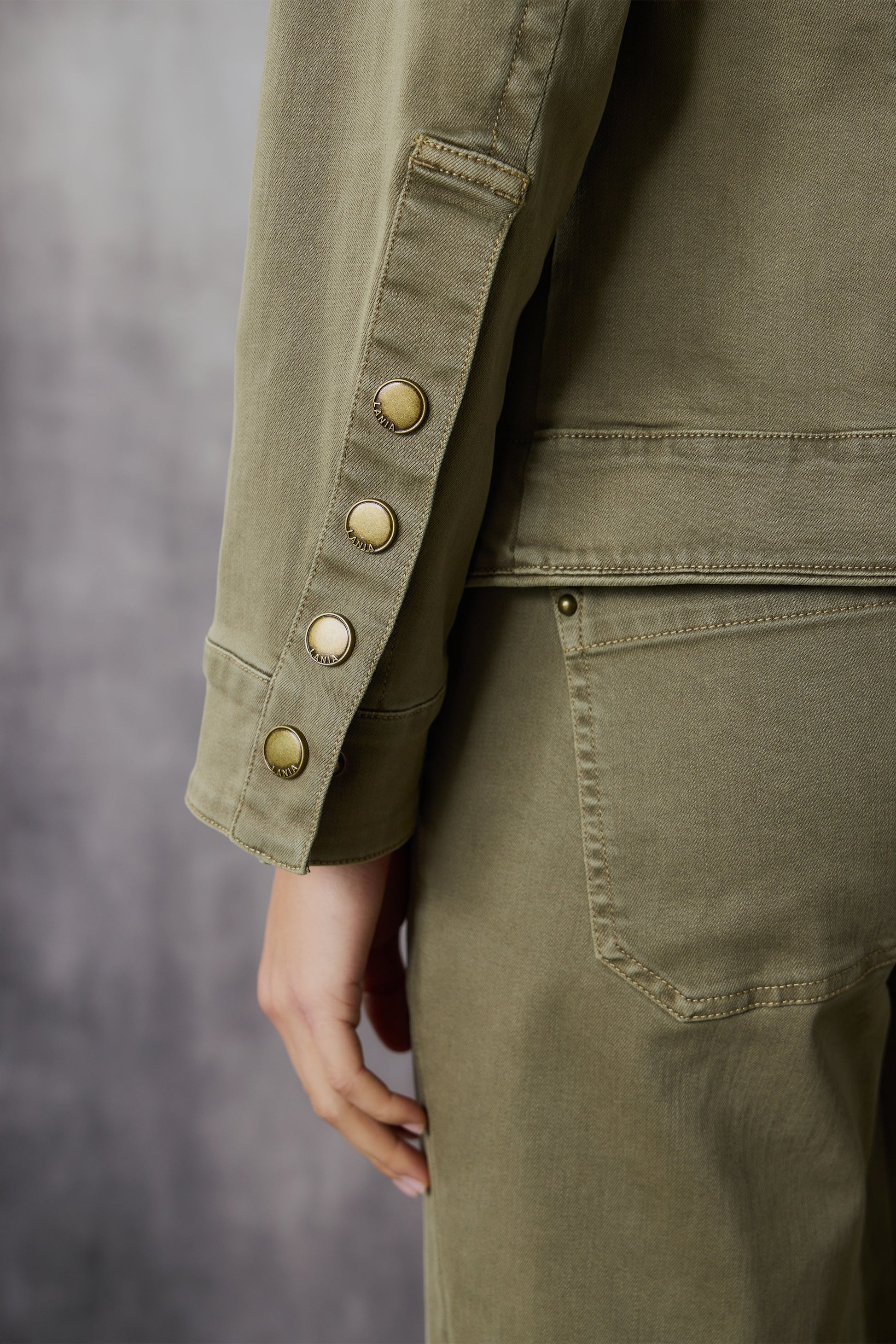 LANIA HALLY JACKET - OLIVE - THE VOGUE STORE
