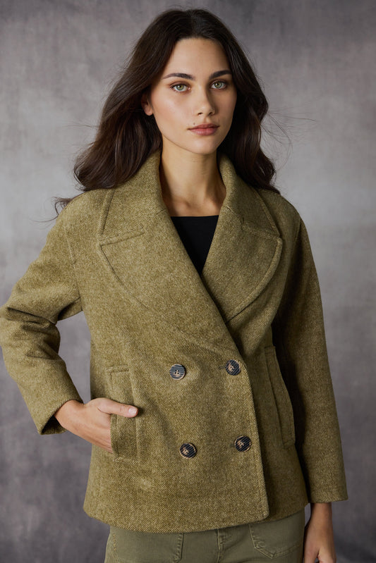 LANIA LUKA COAT - OLIVE - THE VOGUE STORE