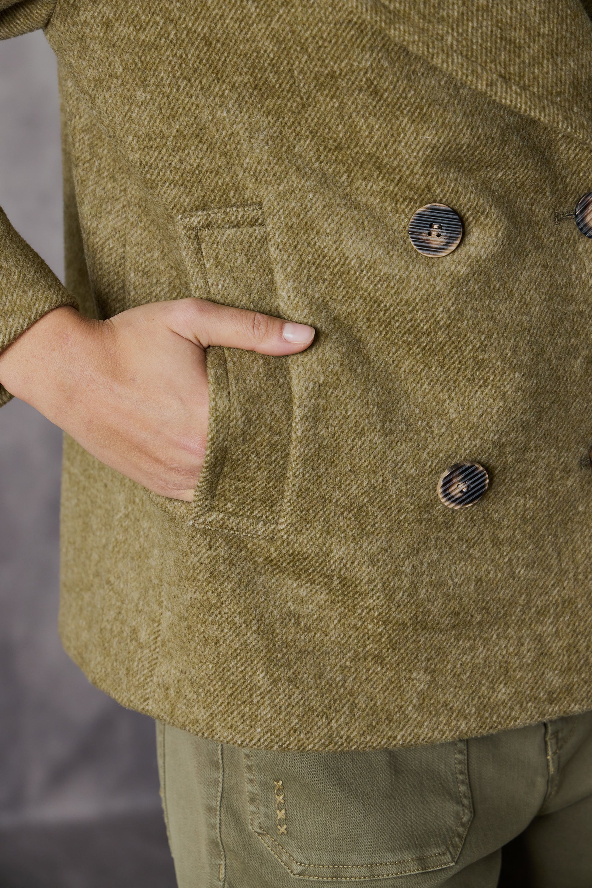 LANIA LUKA COAT - OLIVE - THE VOGUE STORE
