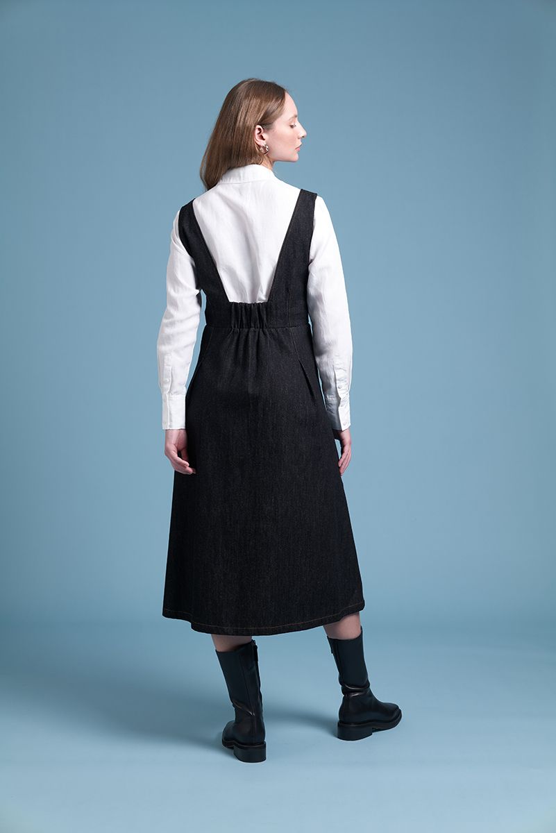 SIREN SEW GOOD PINAFORE - ONYX - THE VOGUE STORE