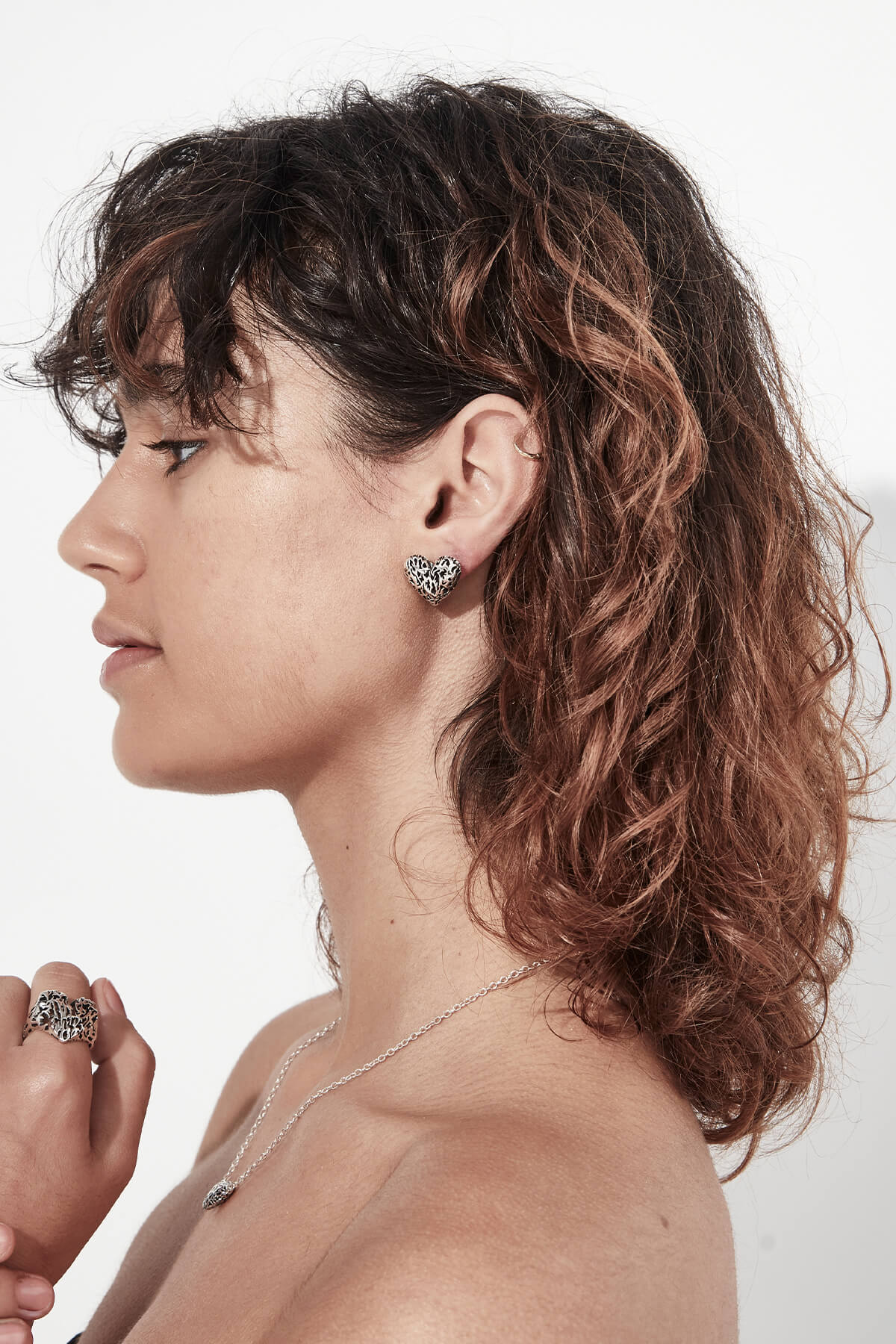 STOLEN GIRLFRIENDS CLUB DEATH METAL HEARTS EARRINGS - THE VOGUE STORE