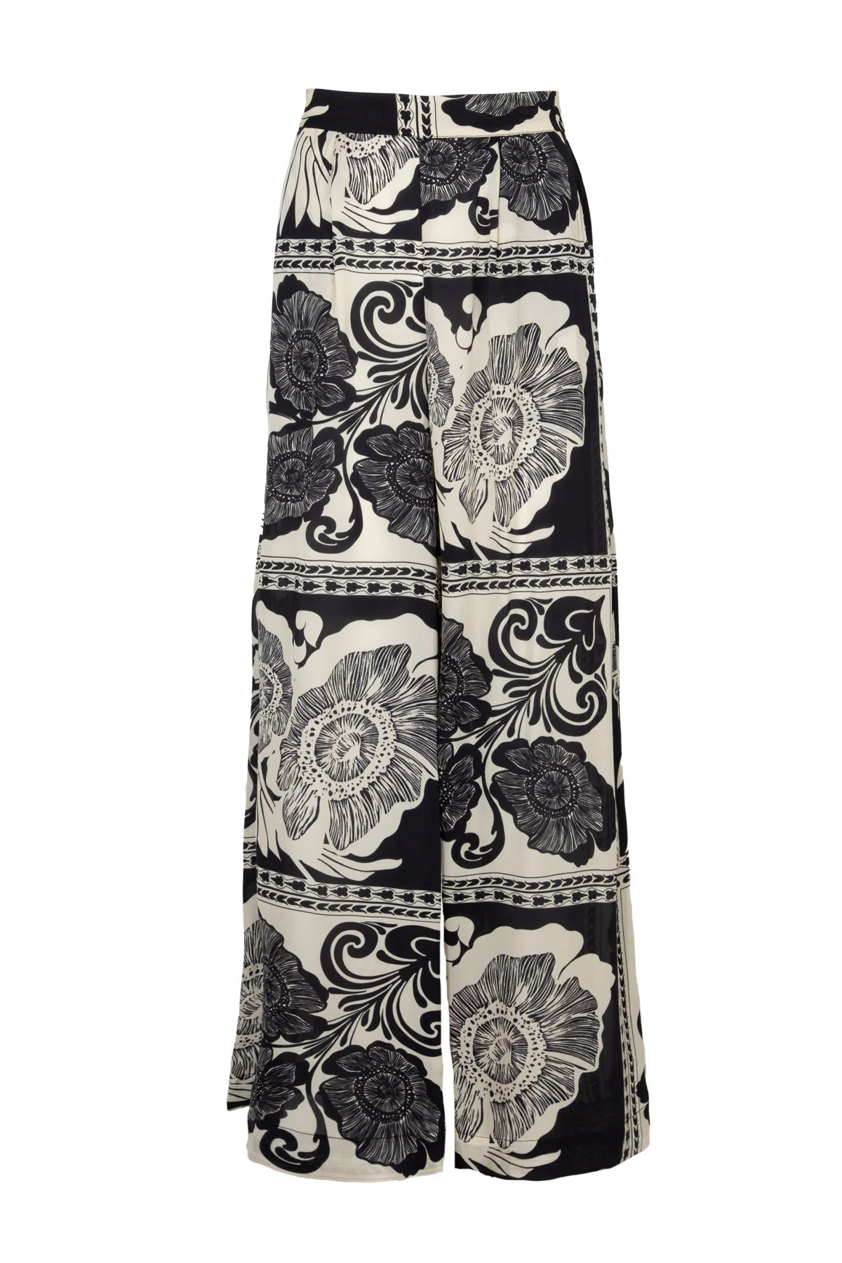 CURATE KICK PLEAT PANT - BLACK VINTAGE - THE VOGUE STORE