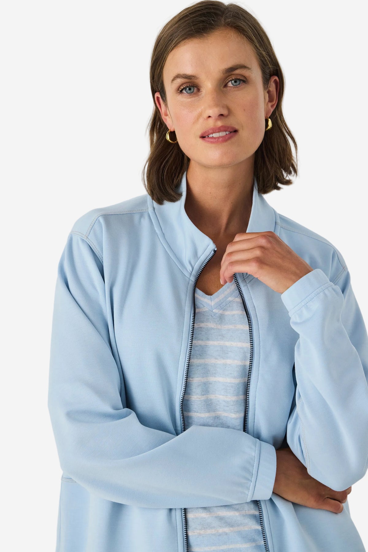 LANIA HOLT JACKET - SKY - THE VOGUE STORE