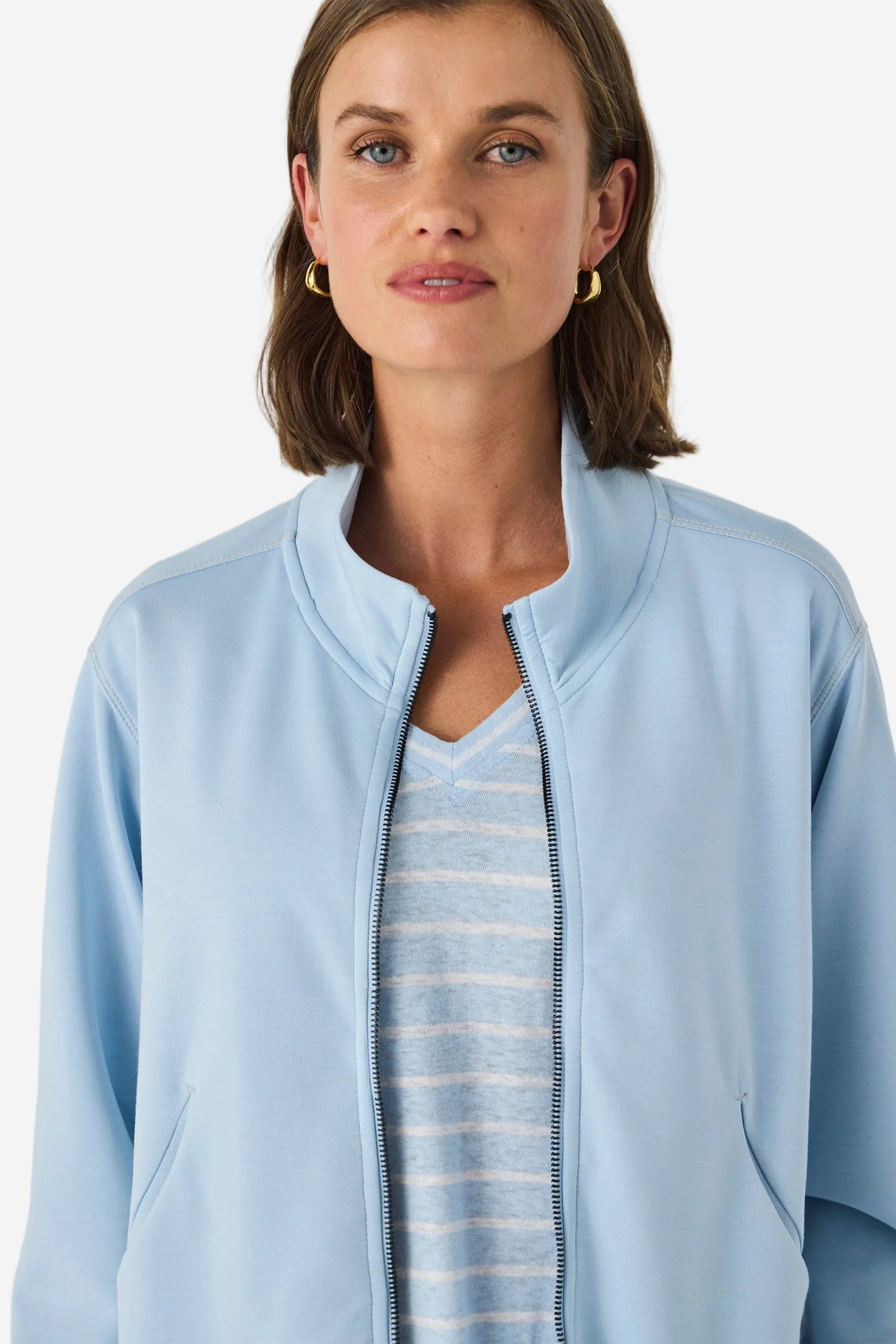 LANIA HOLT JACKET - SKY - THE VOGUE STORE