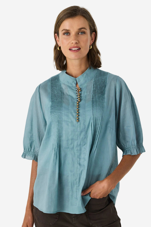LANIA PIER SHIRT - SEAFOAM - THE VOGUE STORE