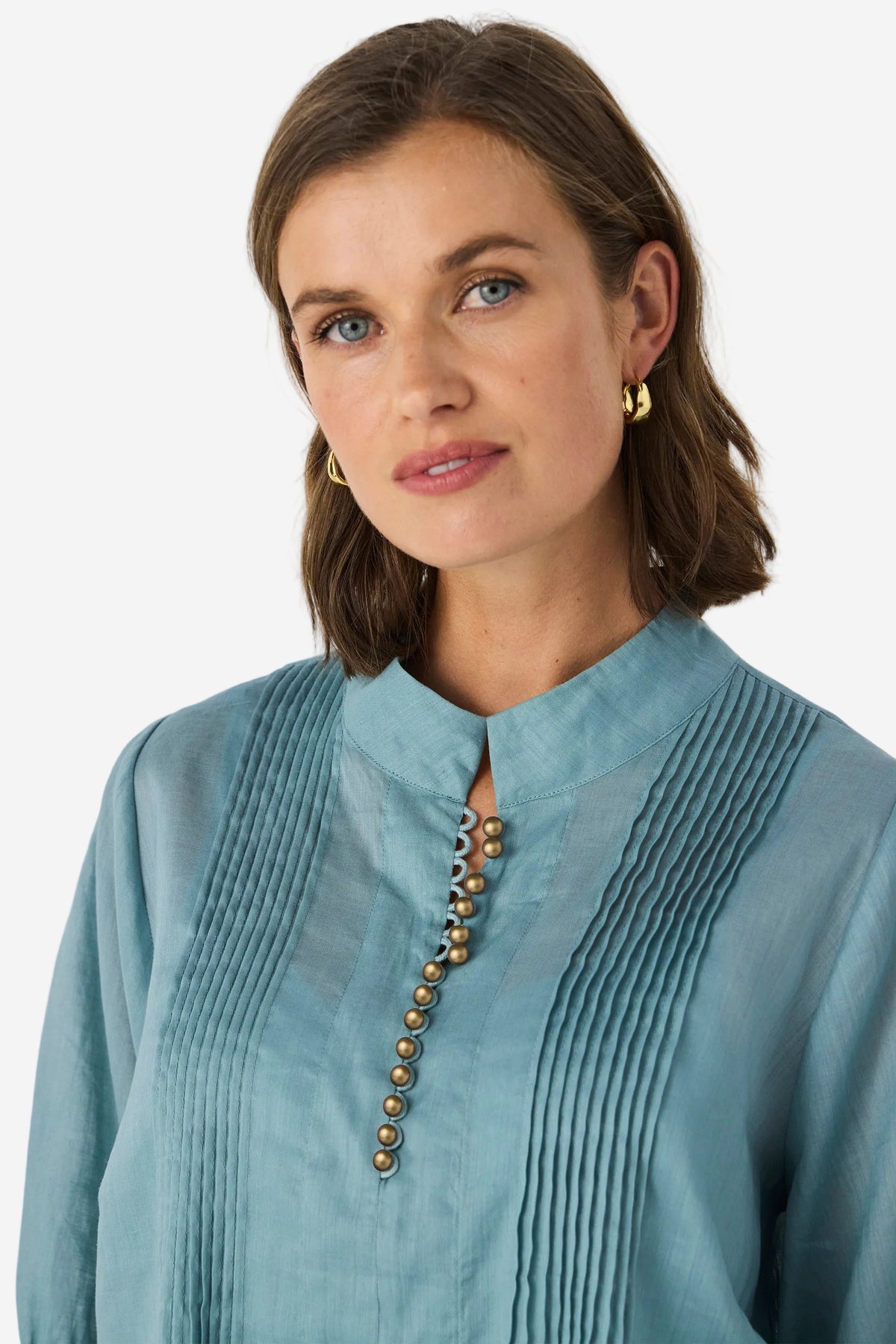 LANIA PIER SHIRT - SEAFOAM - THE VOGUE STORE