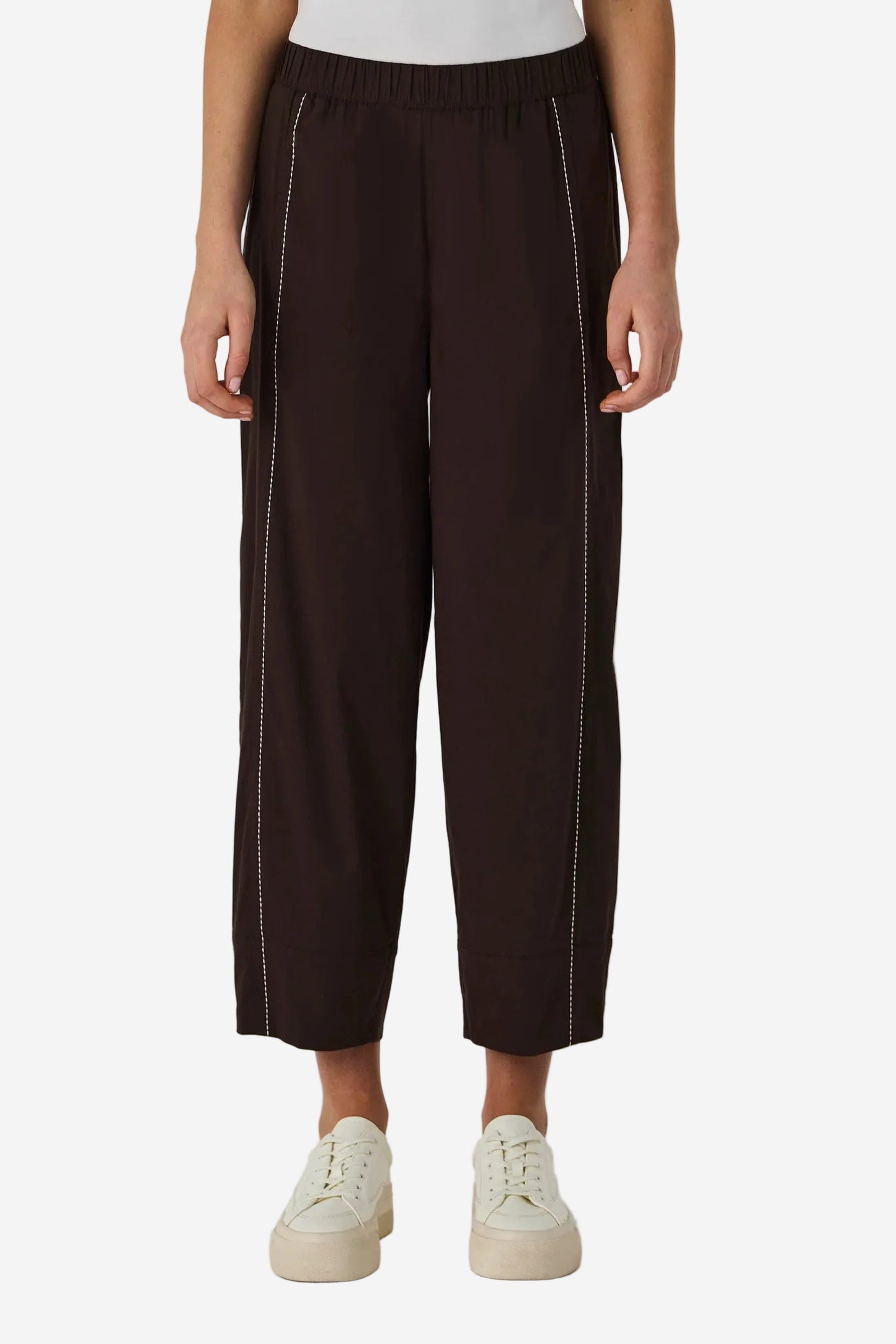 LANIA BARREL PANT - COCOA - THE VOGUE STORE