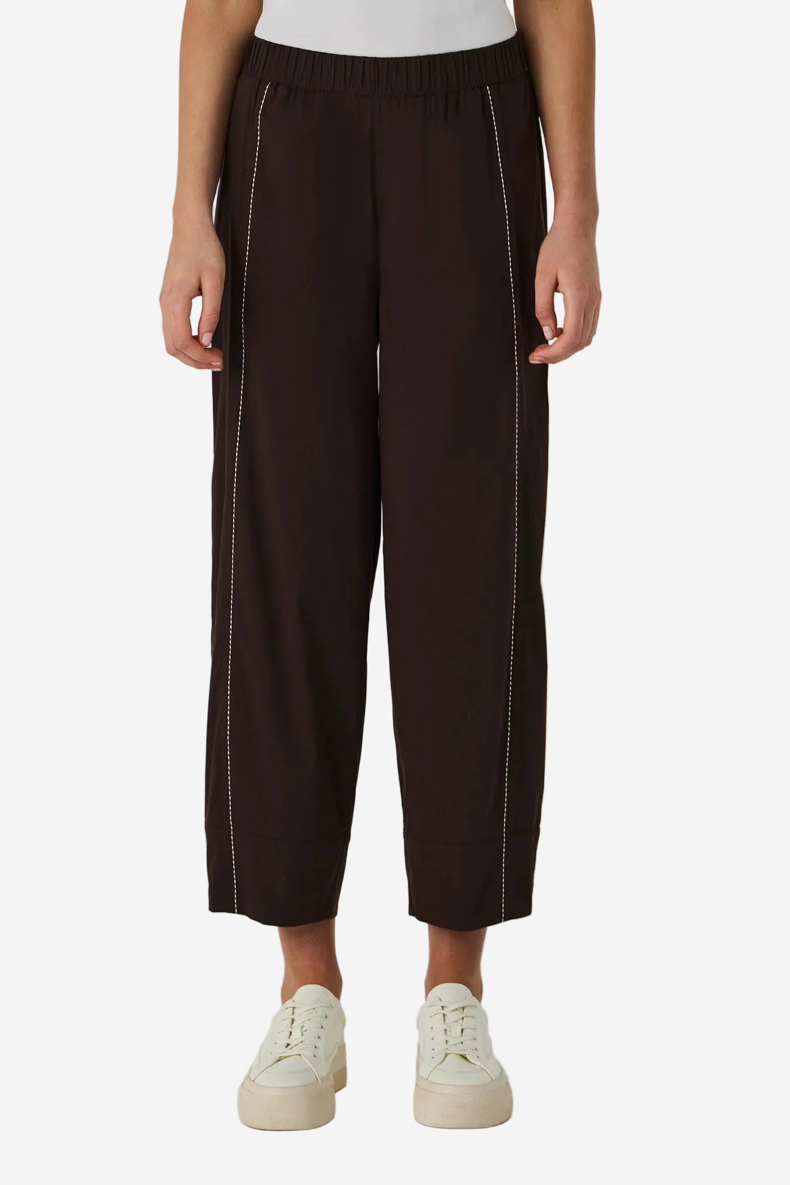 LANIA BARREL PANT - COCOA - THE VOGUE STORE