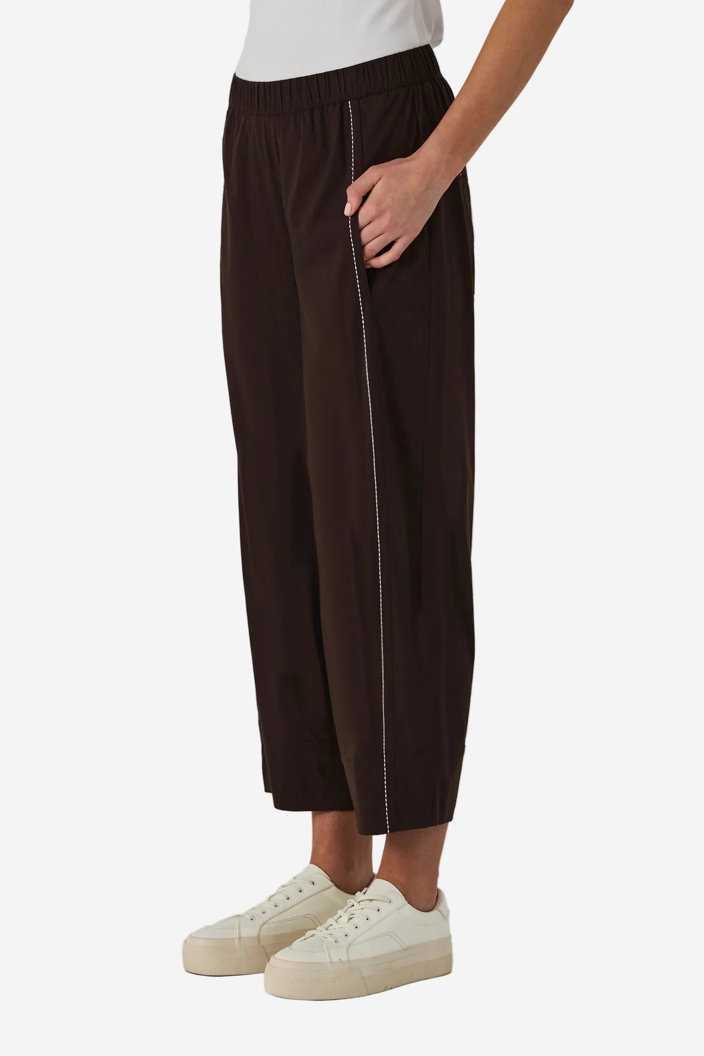 LANIA BARREL PANT - COCOA - THE VOGUE STORE