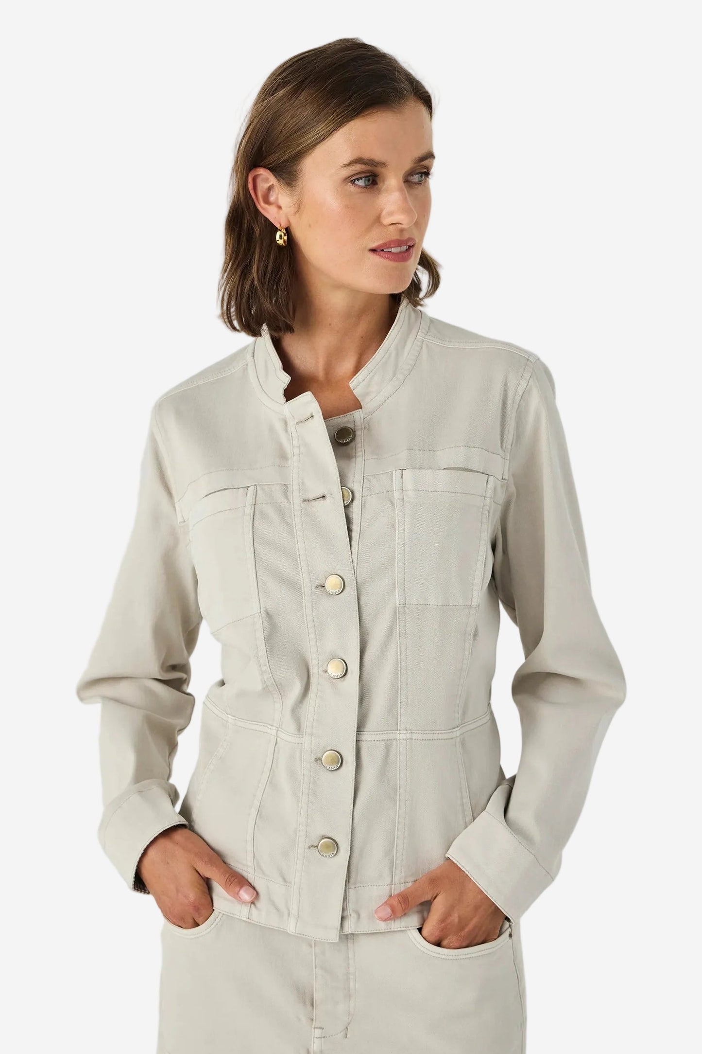 LANIA STRAND JACKET - ALMOND - THE VOGUE STORE