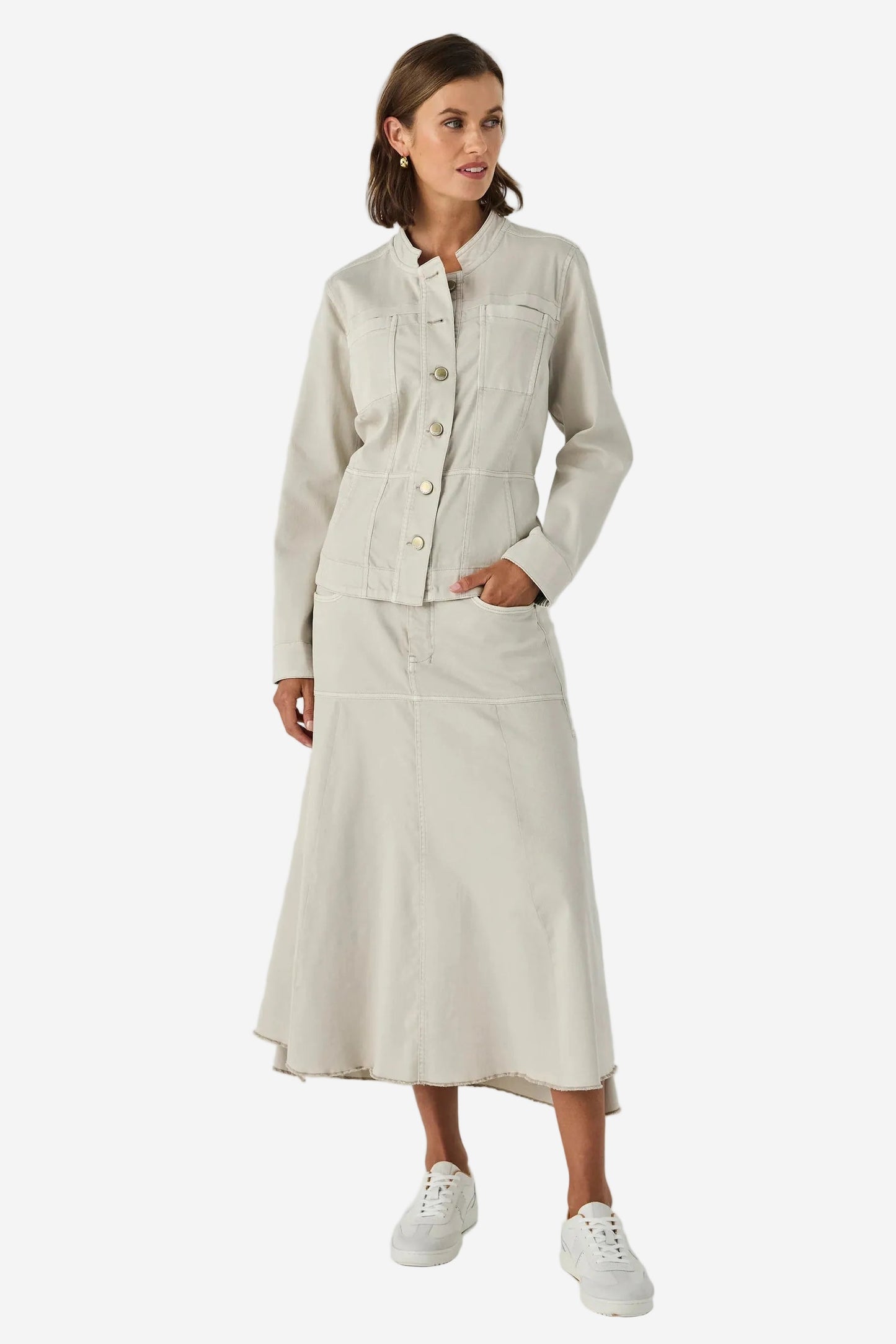 LANIA STRAND JACKET - ALMOND - THE VOGUE STORE