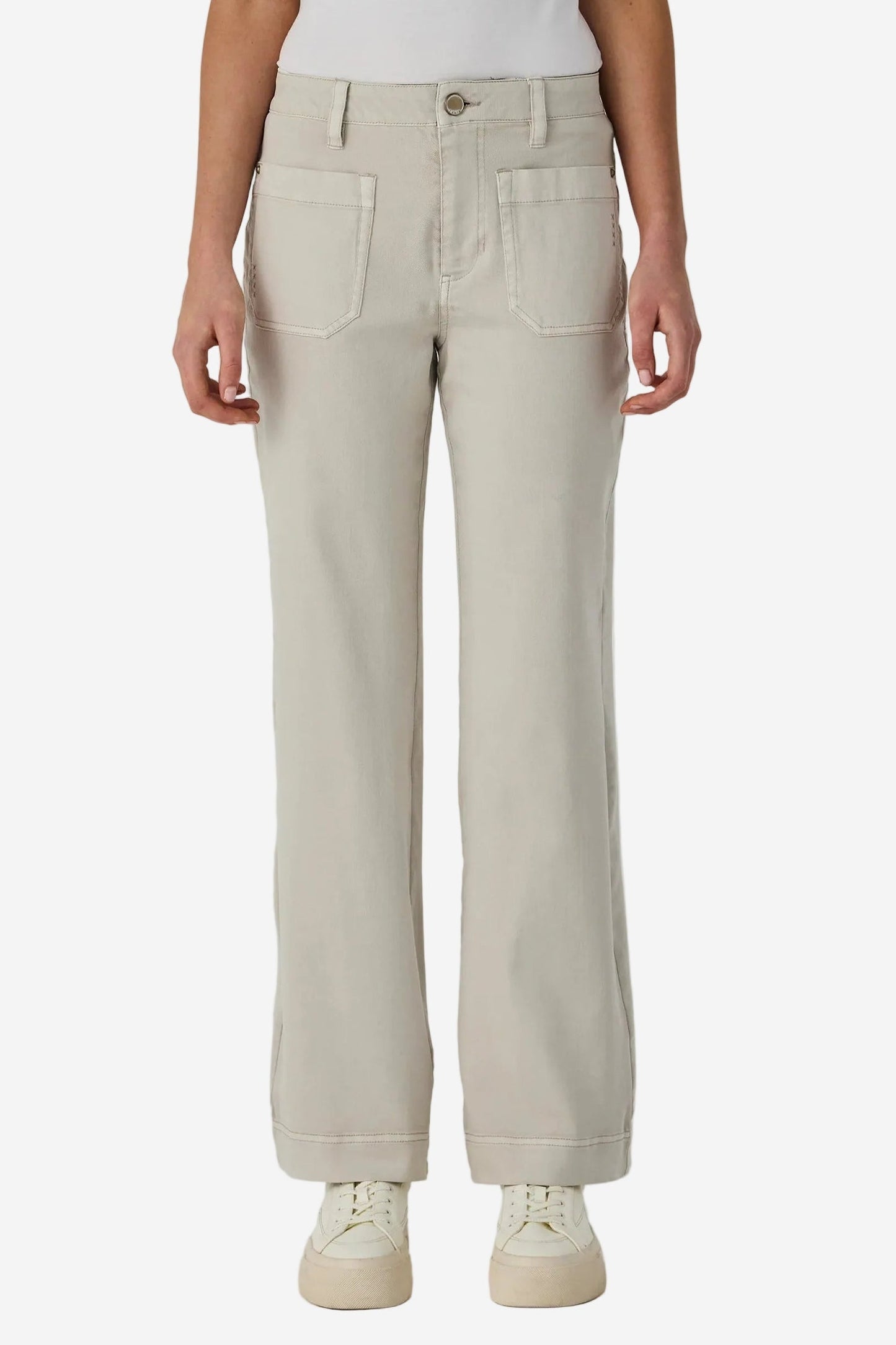 LANIA CHROME JEAN - ALMOND - THE VOGUE STORE