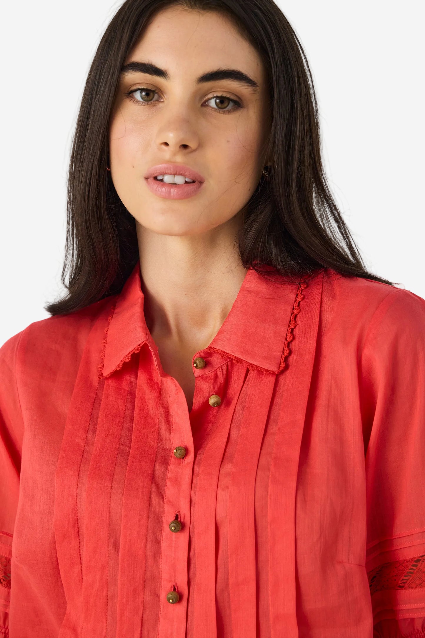 LANIA KRISTAL SHIRT - TANGELO - THE VOGUE STORE