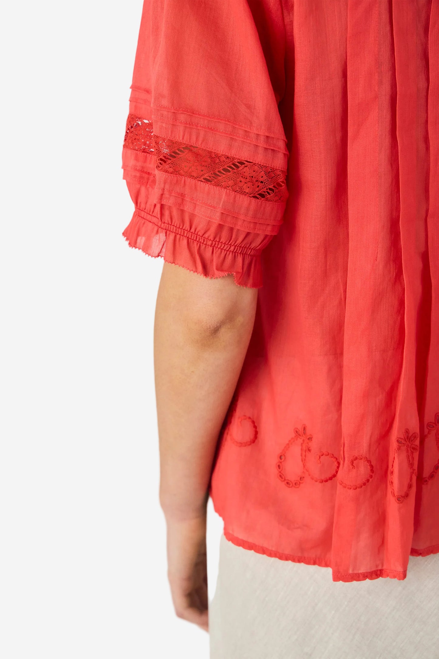 LANIA KRISTAL SHIRT - TANGELO - THE VOGUE STORE