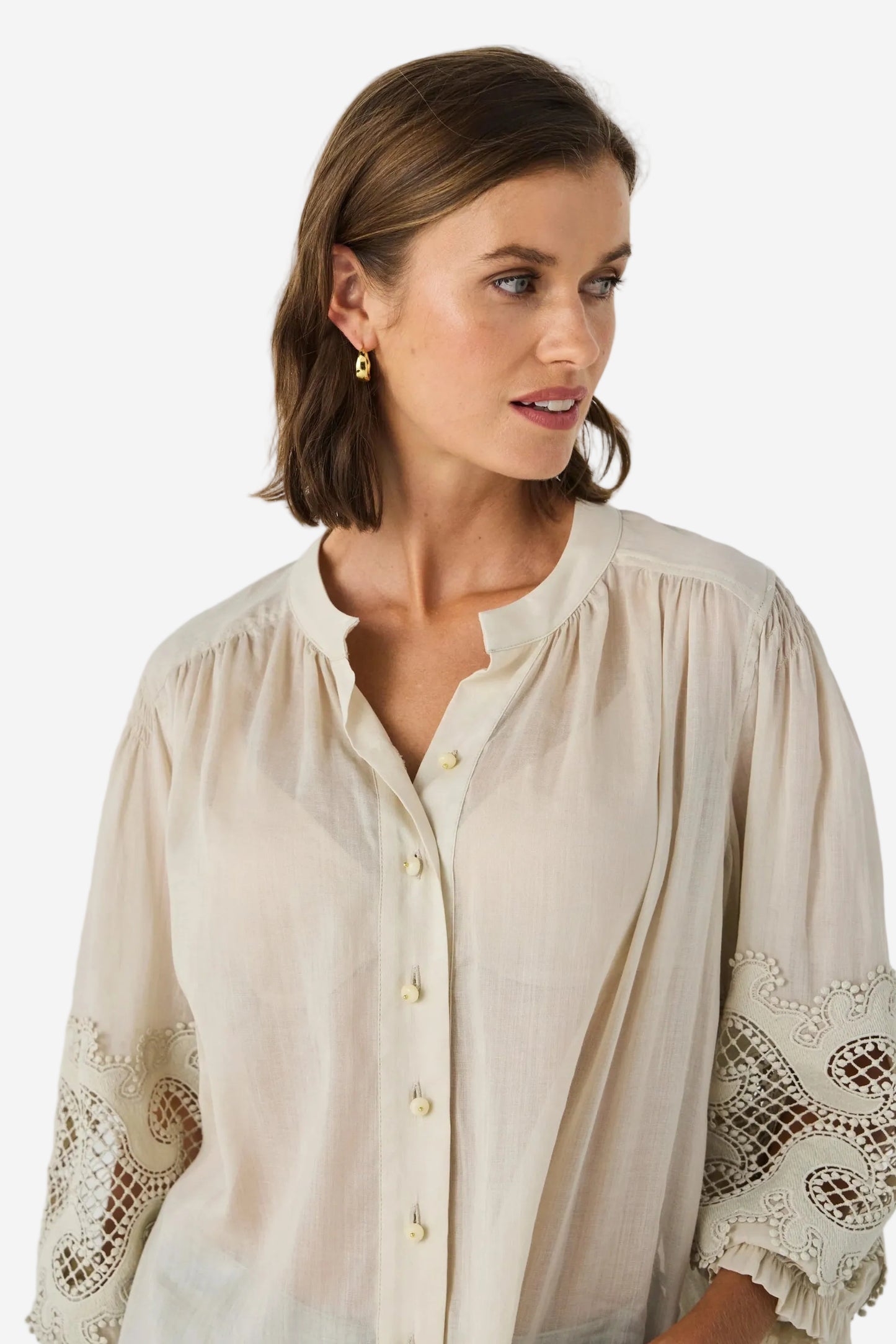 LANIA AUSTIN SHIRT - LATTE - THE VOGUE STORE