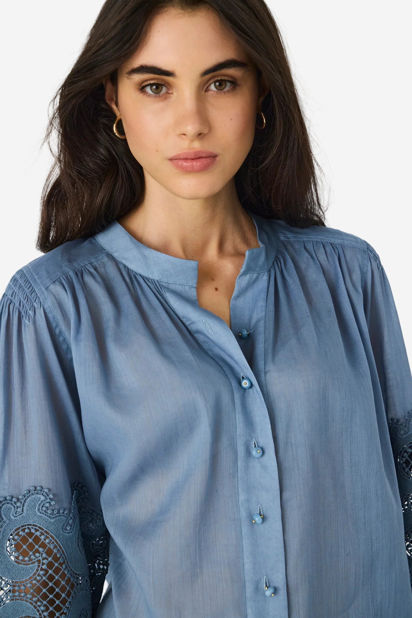 LANIA AUSTIN SHIRT - DOVE - THE VOGUE STORE
