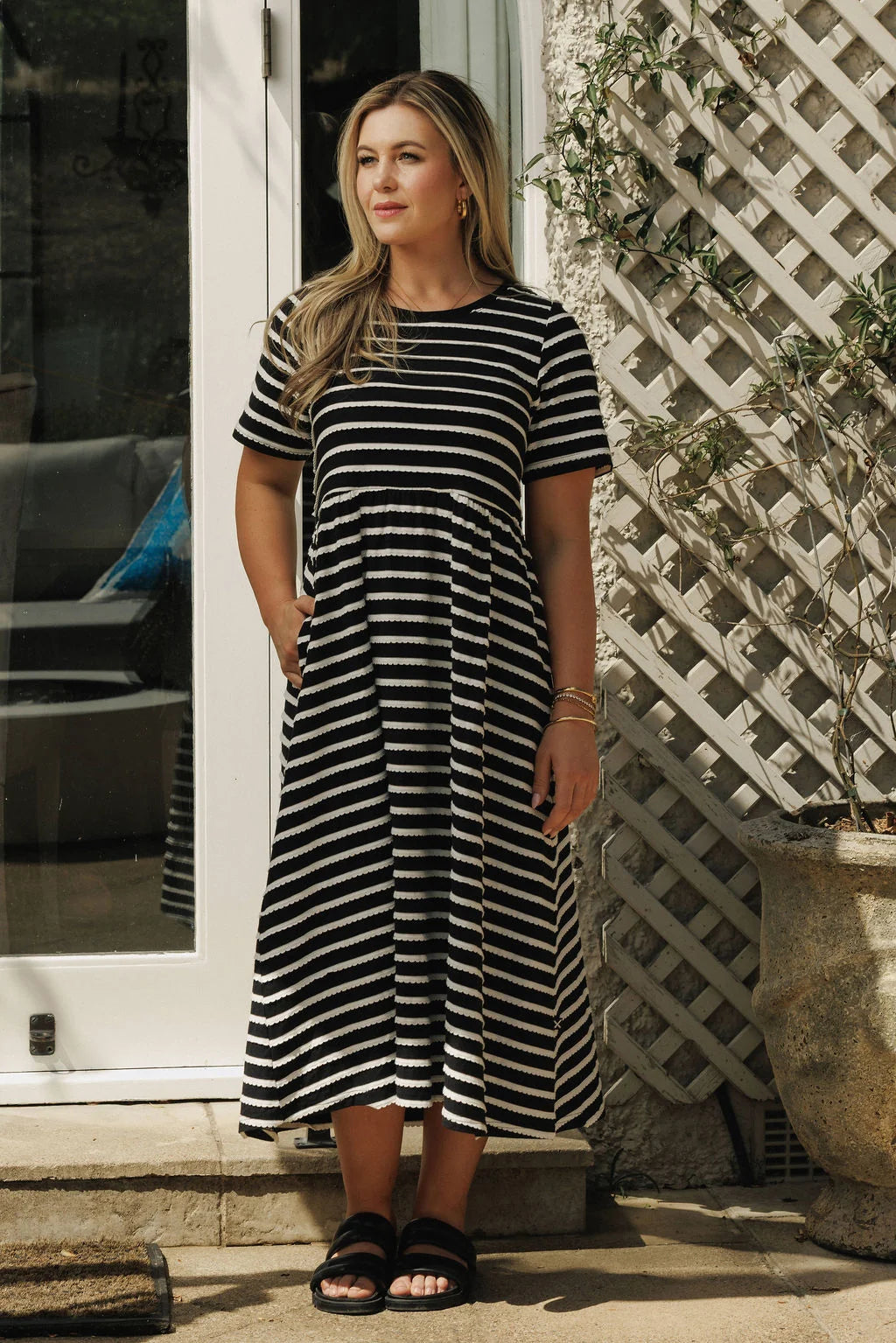 HOMELEE CAREY DRESS - SUNDAY SCALLOP - THE VOGUE STORE