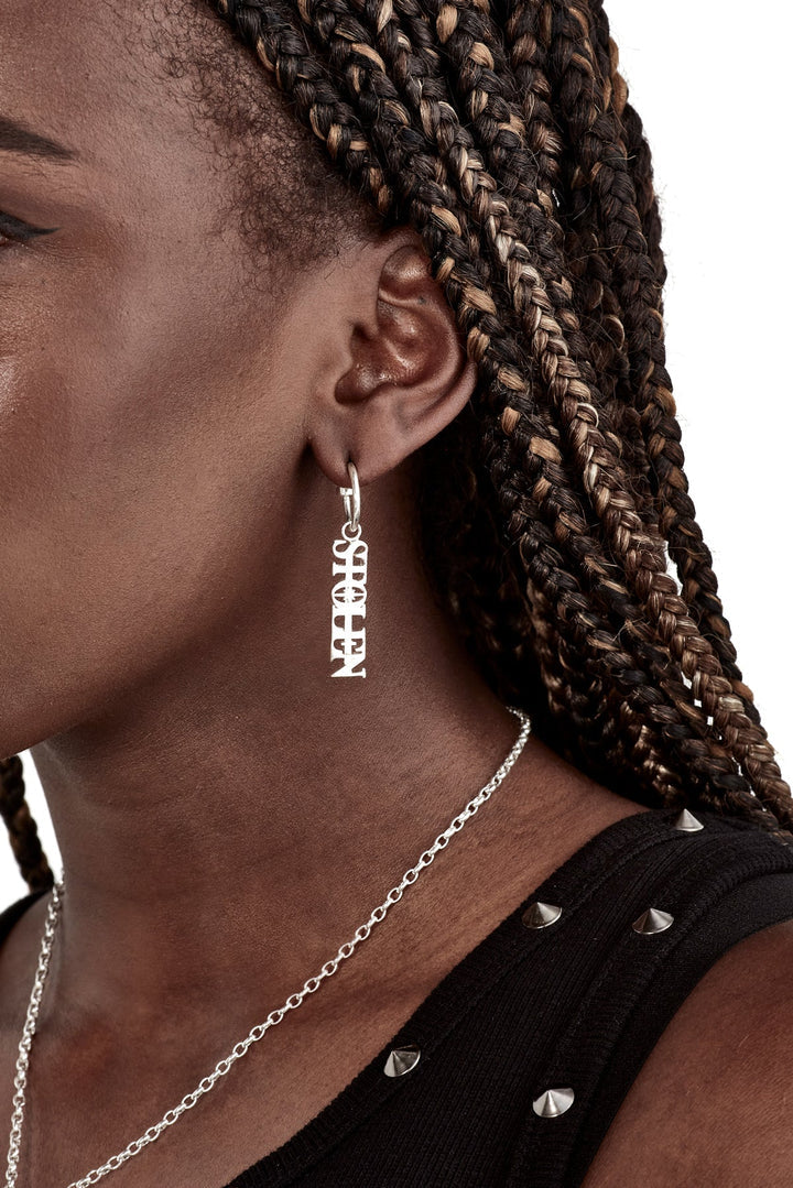 STOLEN GIRLFRIENDS CLUB STOLEN SERIF EARRINGS - THE VOGUE STORE