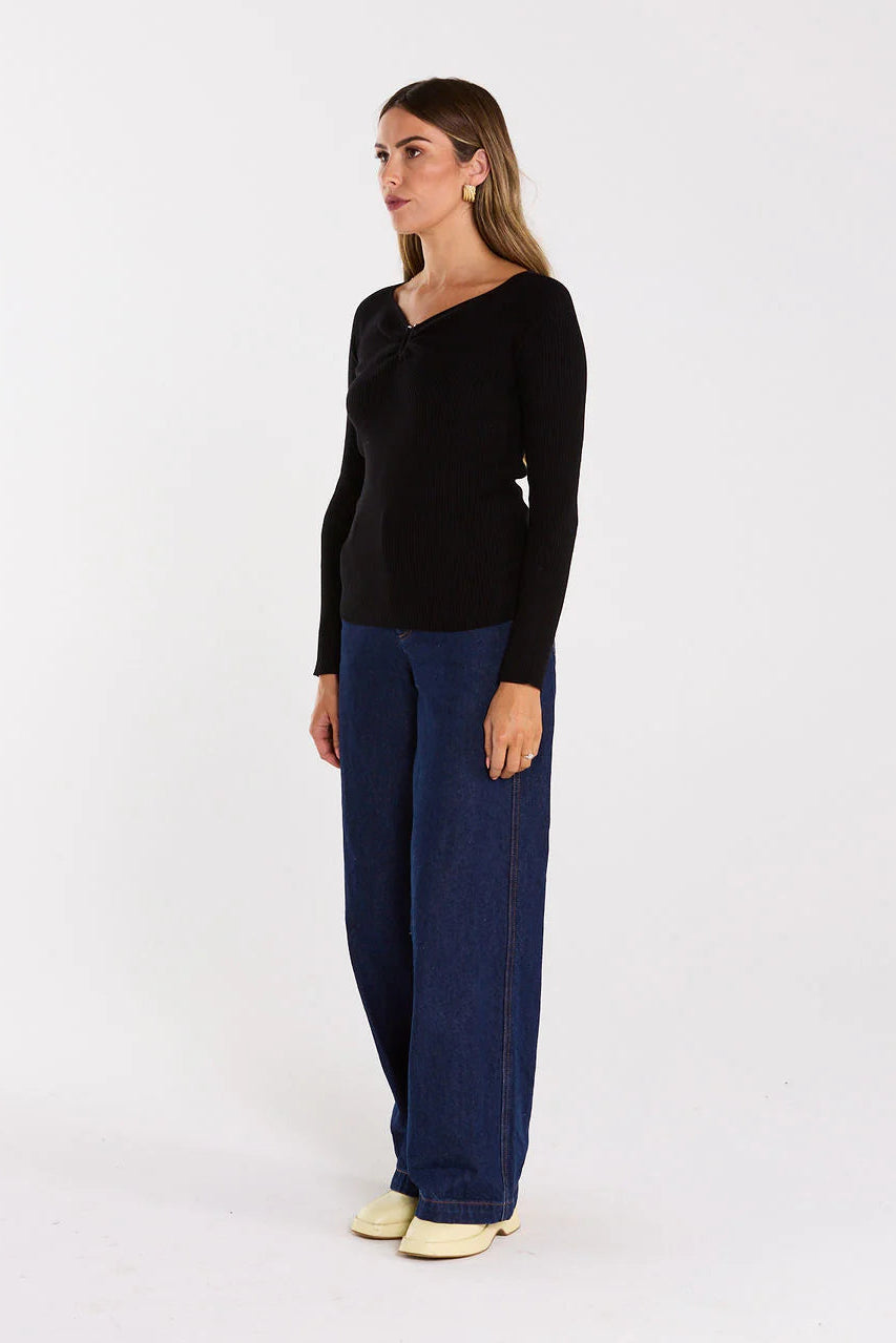 THING THING LOOP LONG SLEEVE - BLACK - THE VOGUE STORE