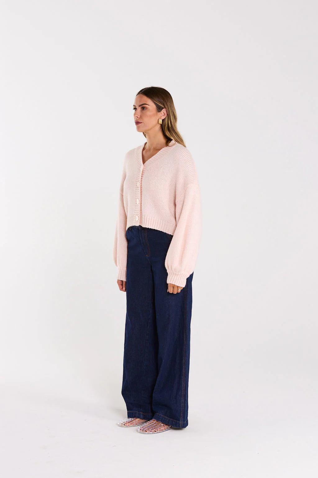 THING THING HUDDLE CARDIGAN - MILKSHAKE - THE VOGUE STORE