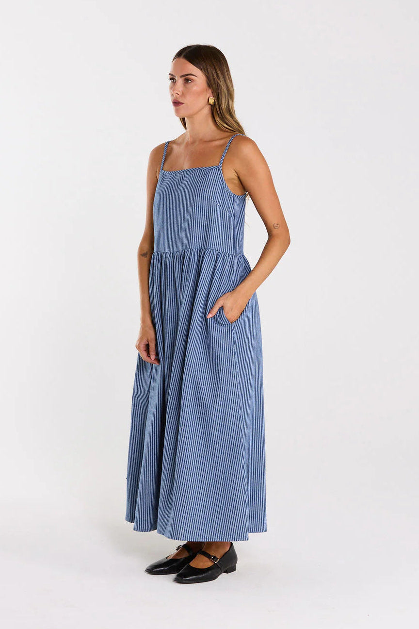 THING THING ZIGGLE DRESS - SKYLINE DENIM - THE VOGUE STORE