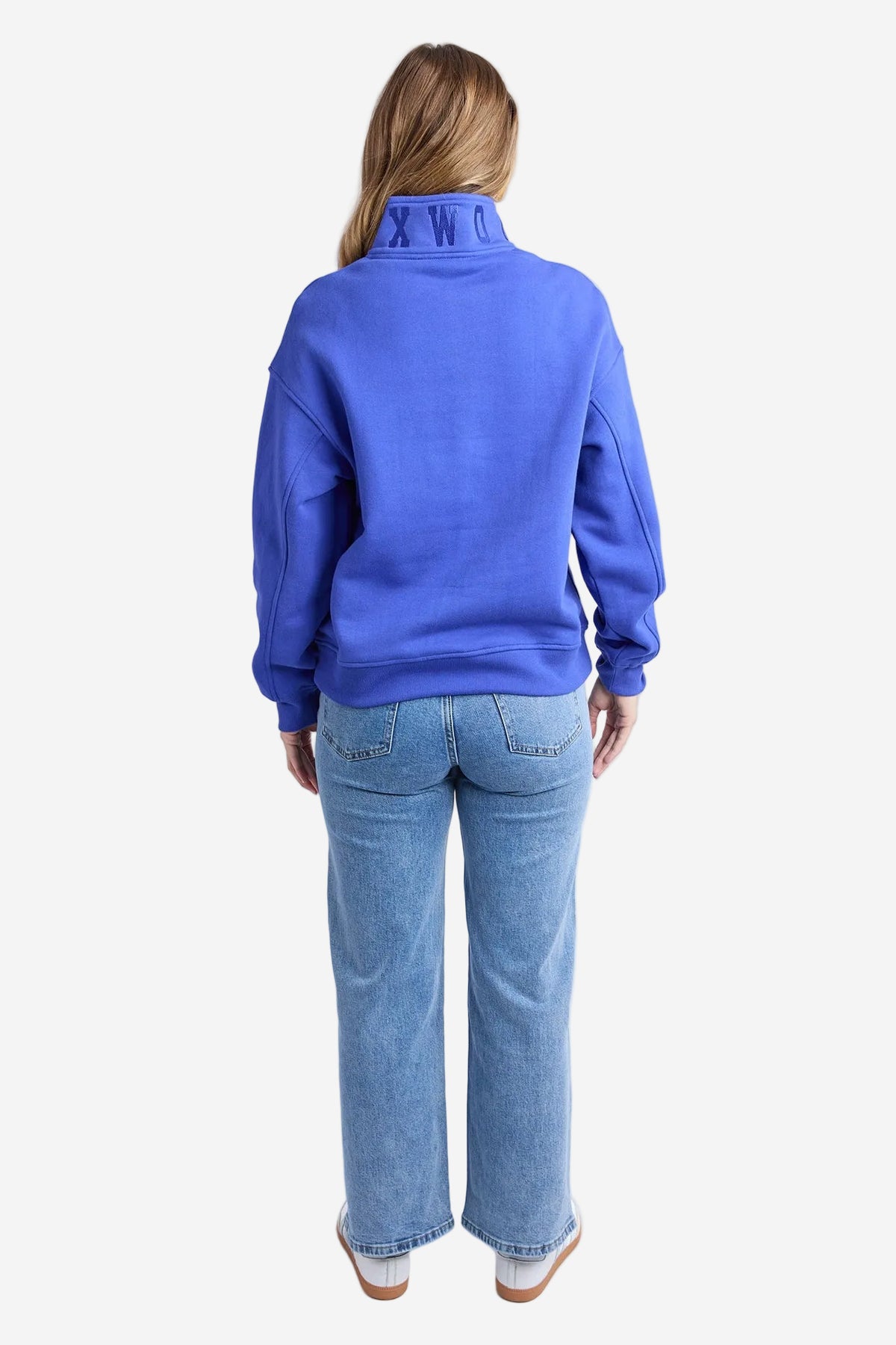 FOXWOOD COLLEGE ZIP CREW - DAZZLING BLUE - THE VOGUE STORE
