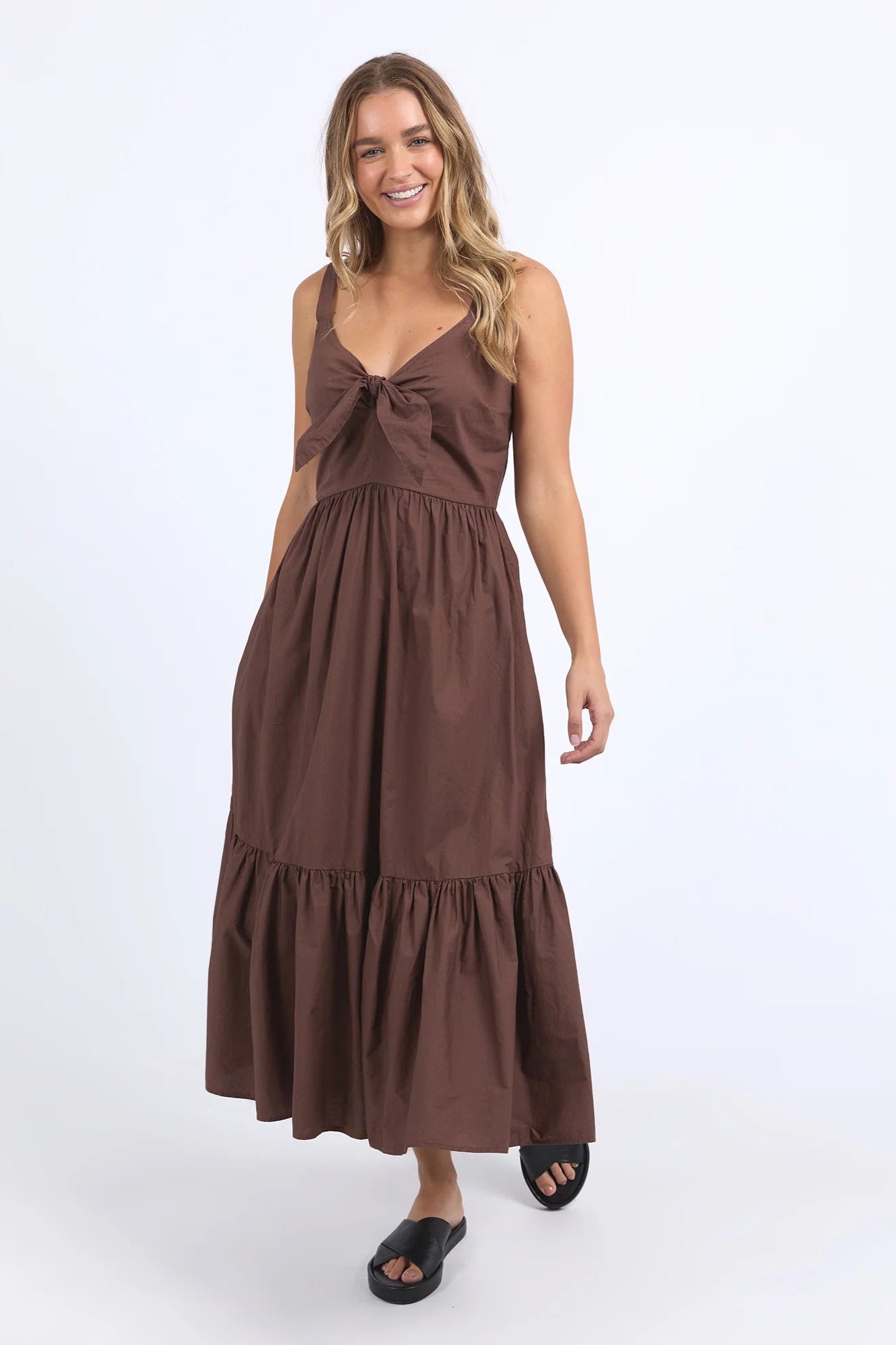 FOXWOOD ESMERELDA DRESS - CHOCOLATE - THE VOGUE STORE