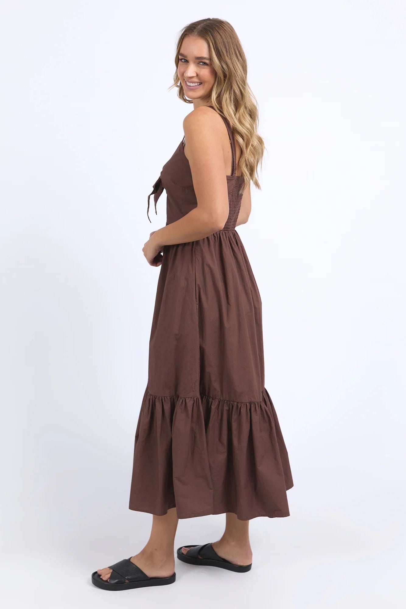 FOXWOOD ESMERELDA DRESS - CHOCOLATE - THE VOGUE STORE