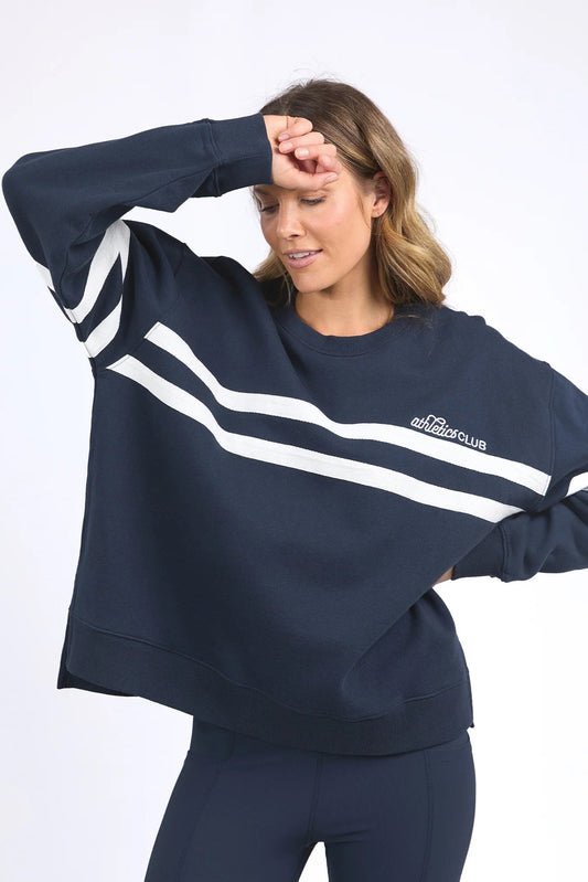 FOXWOOD CLUB CREW - NAVY - THE VOGUE STORE