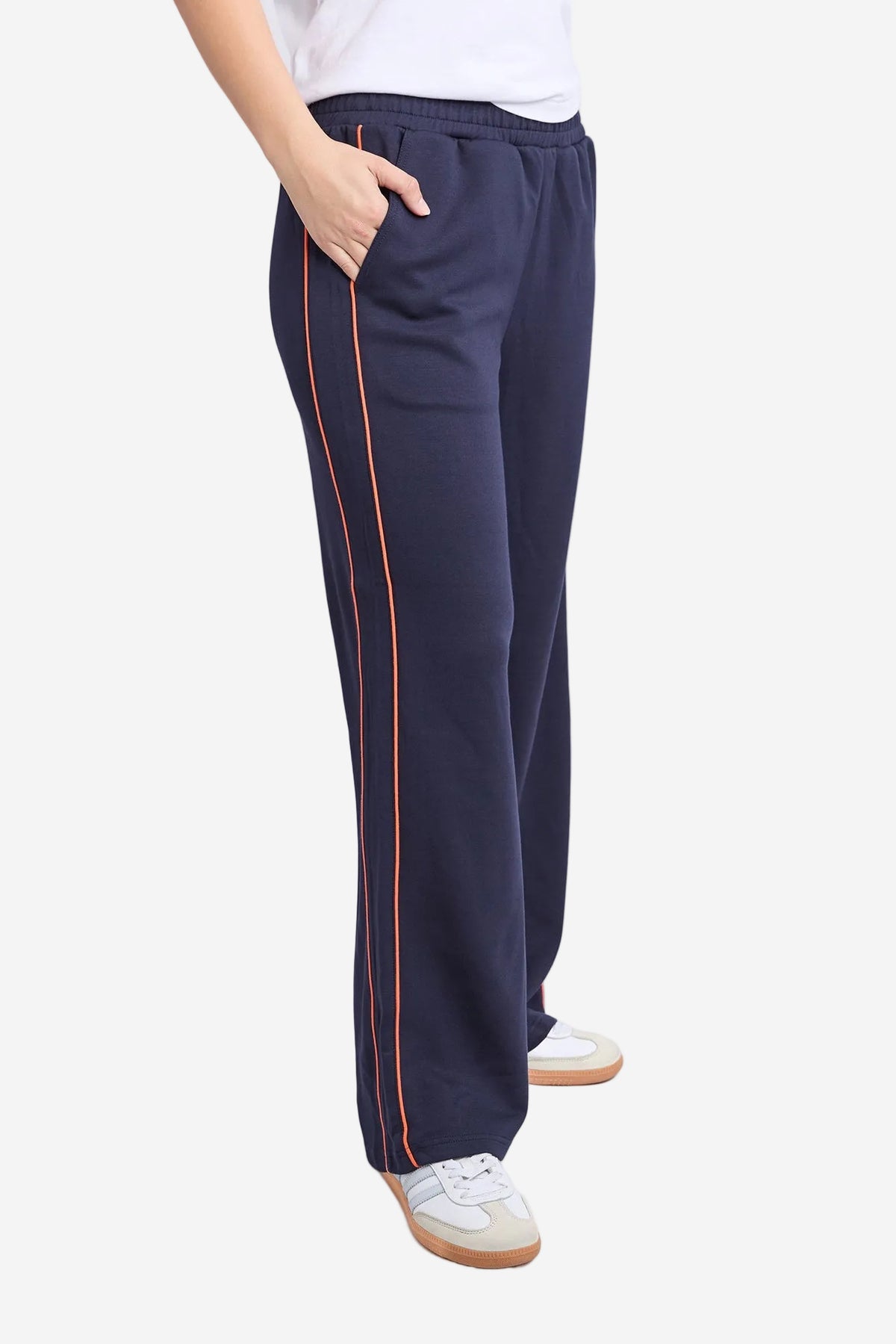 FOXWOOD TRAVELLER PANT - NAVY/ORANGE - THE VOGUE STORE