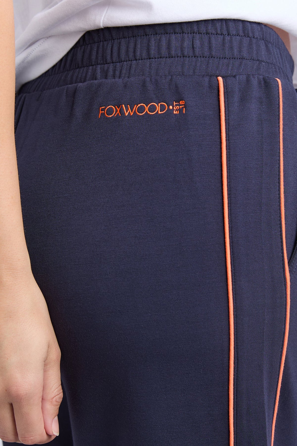 FOXWOOD TRAVELLER PANT - NAVY/ORANGE - THE VOGUE STORE