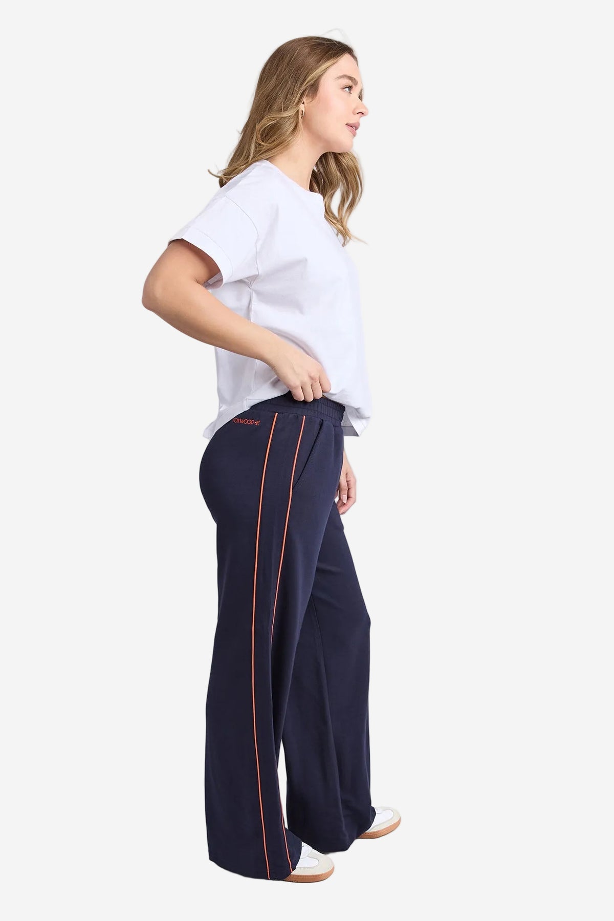 FOXWOOD TRAVELLER PANT - NAVY/ORANGE - THE VOGUE STORE