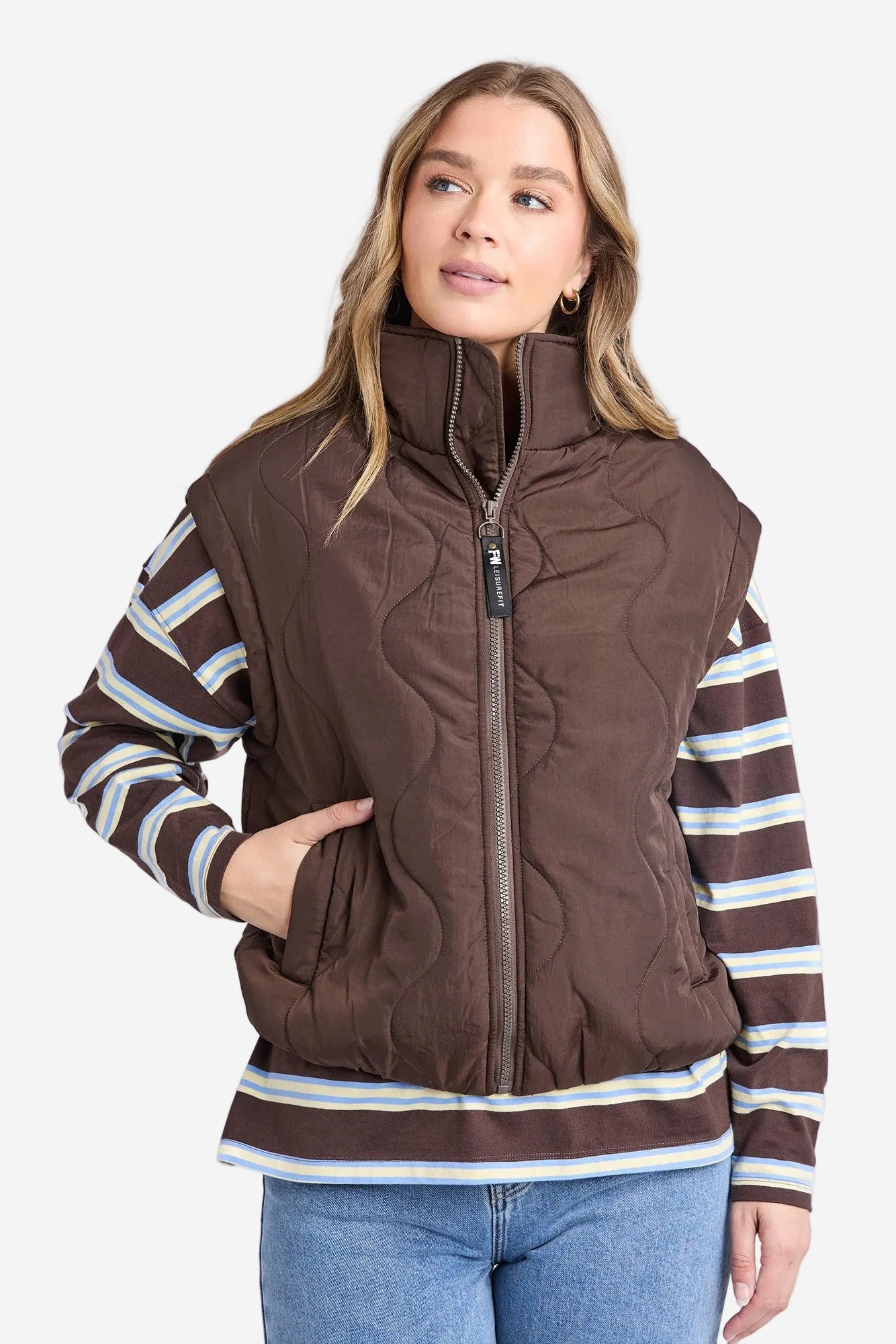 FOXWOOD ELITE VEST - COFFEE - THE VOGUE STORE