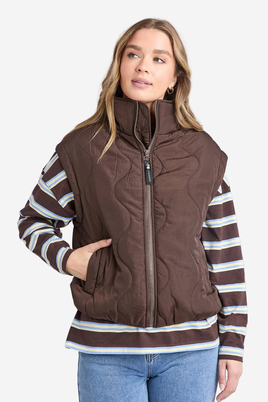 FOXWOOD ELITE VEST - COFFEE - THE VOGUE STORE