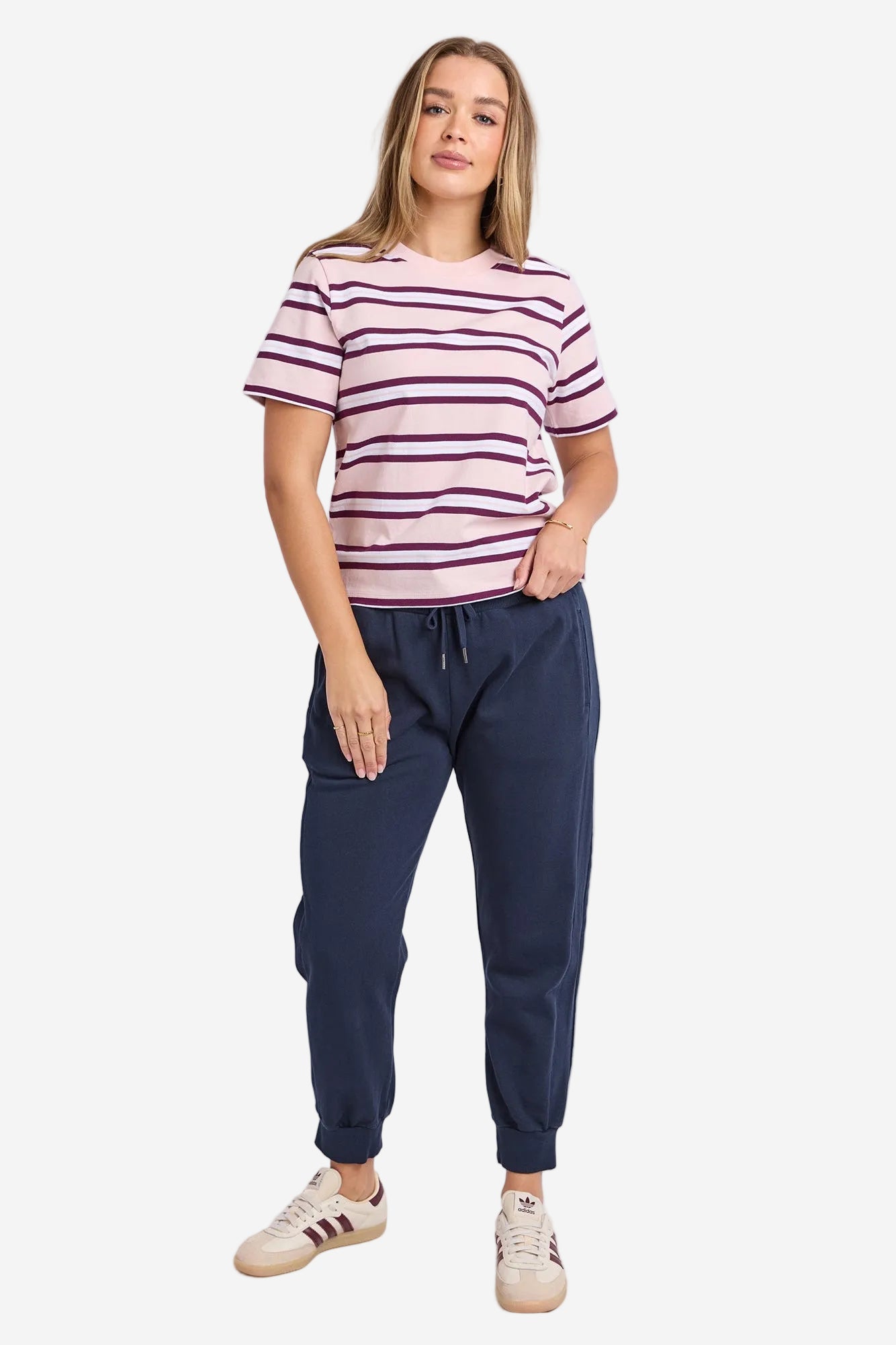 FOXWOOD PURE STRIPE TEE - LIGHT PINK - THE VOGUE STORE